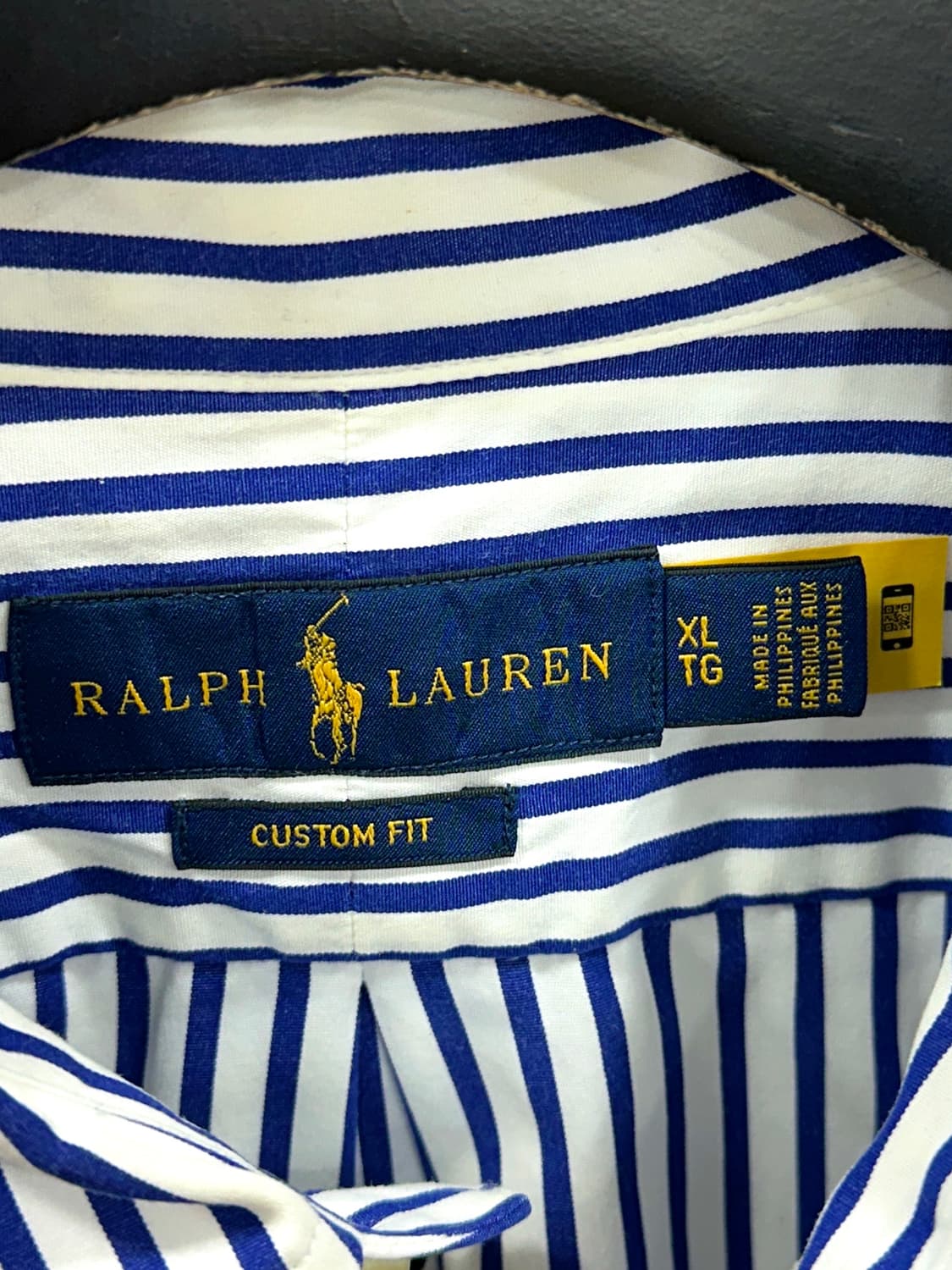 폴로 랄프로렌 커스텀핏 스트라이프 브러시드 포플린 셔츠 XL 상품이미지3