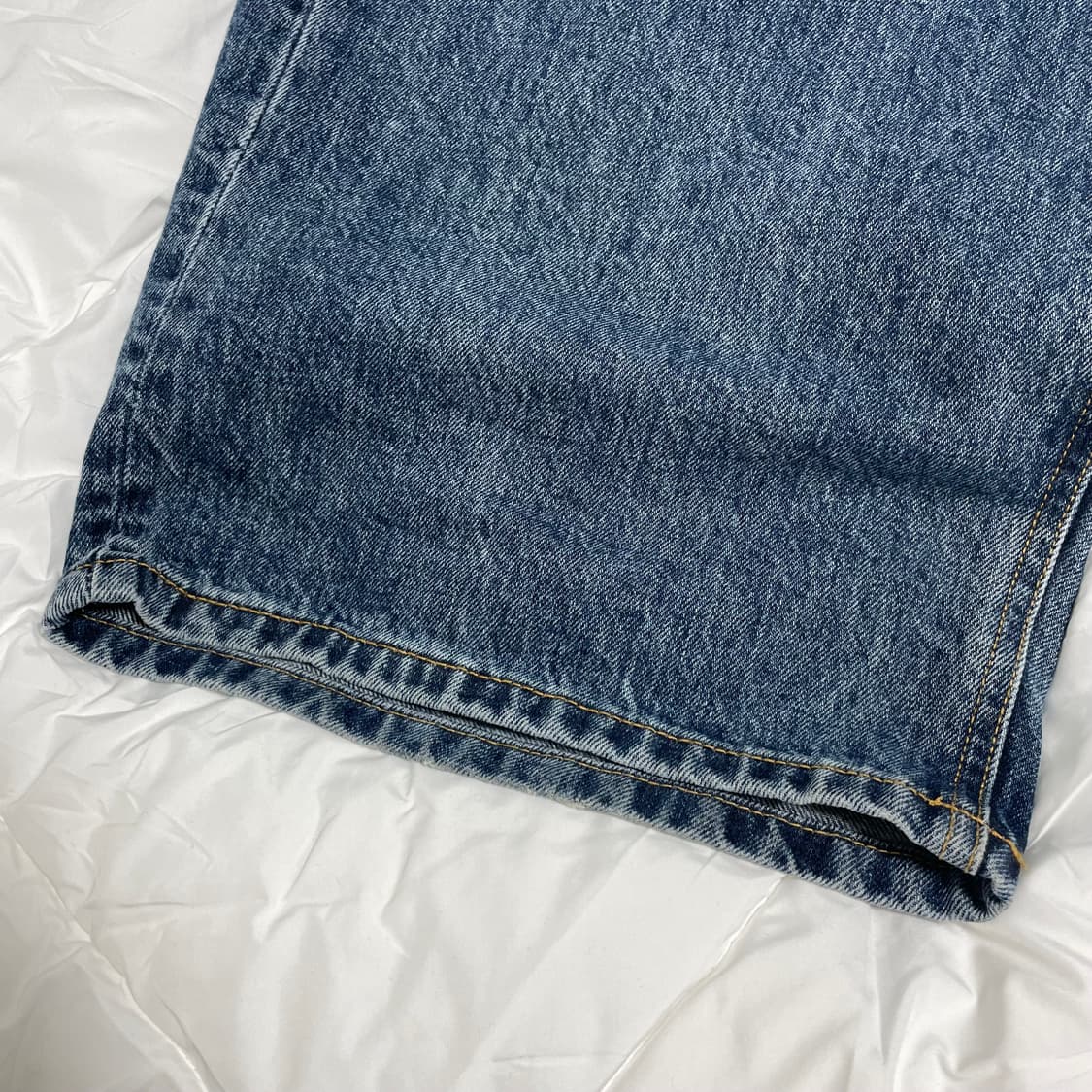 해칭룸 와이드 커브진 워시드블루 3사이즈 상품이미지4