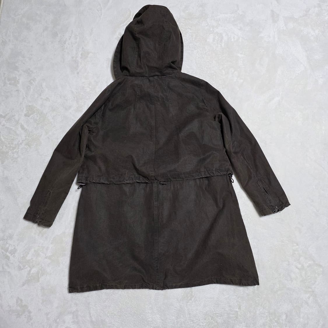 (F)여성 브라운 빈티지 워싱 후드 자켓 상품이미지3