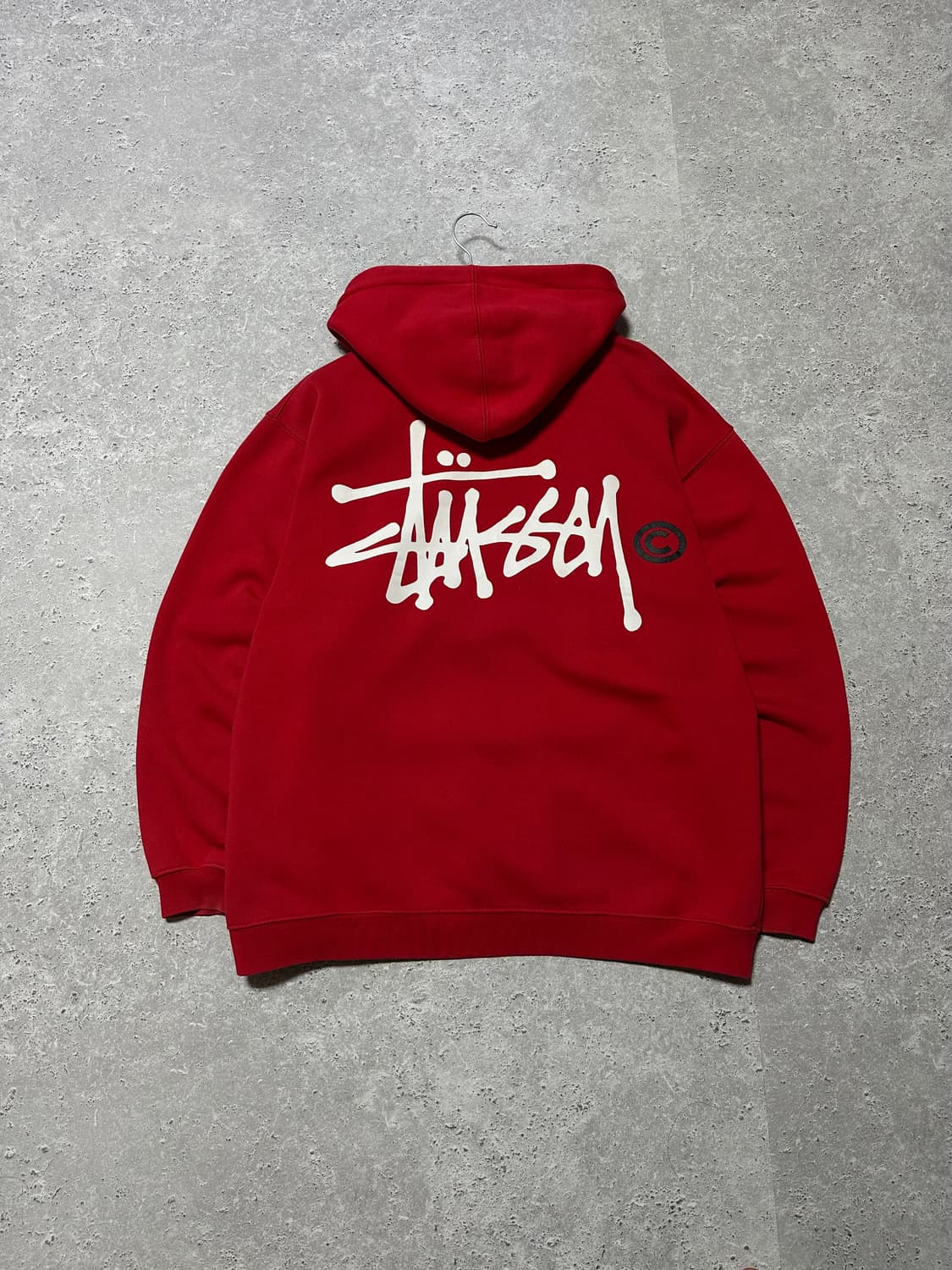 스투시 스탁 빅로고 레드 후드티 상품이미지1