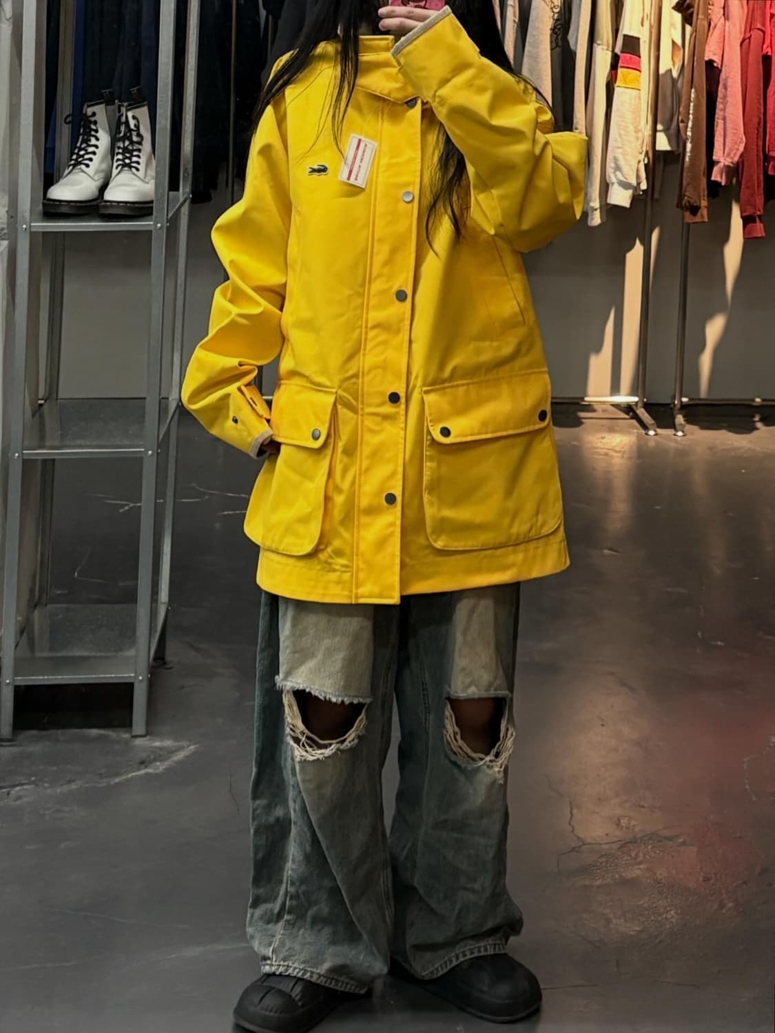 라코스테 라이브 캔버스 코듀로이 카라 필드 자켓 A3540 상품이미지1