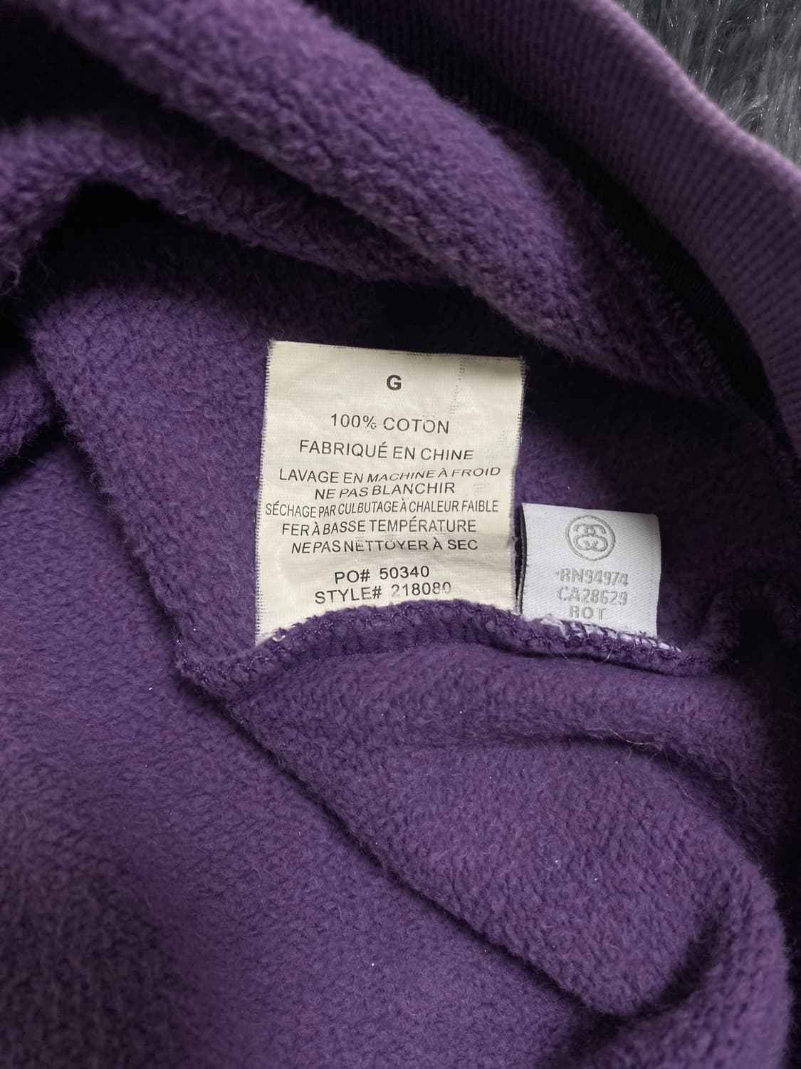 스투시 리버스 로고 맨투맨 L 상품이미지3