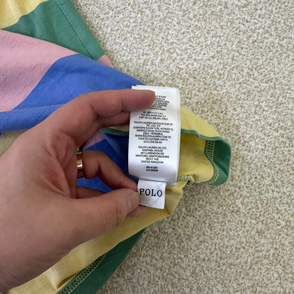 8 폴로 키즈 스트라이프 반팔티 0323D 상품이미지2