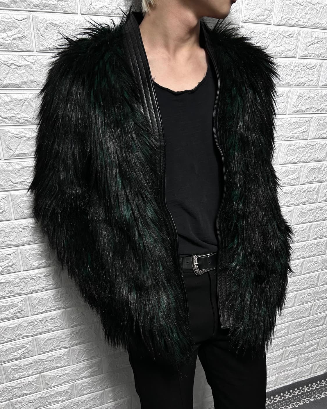 발망 h&m 레더 라이닝 퍼 자켓 상품이미지2