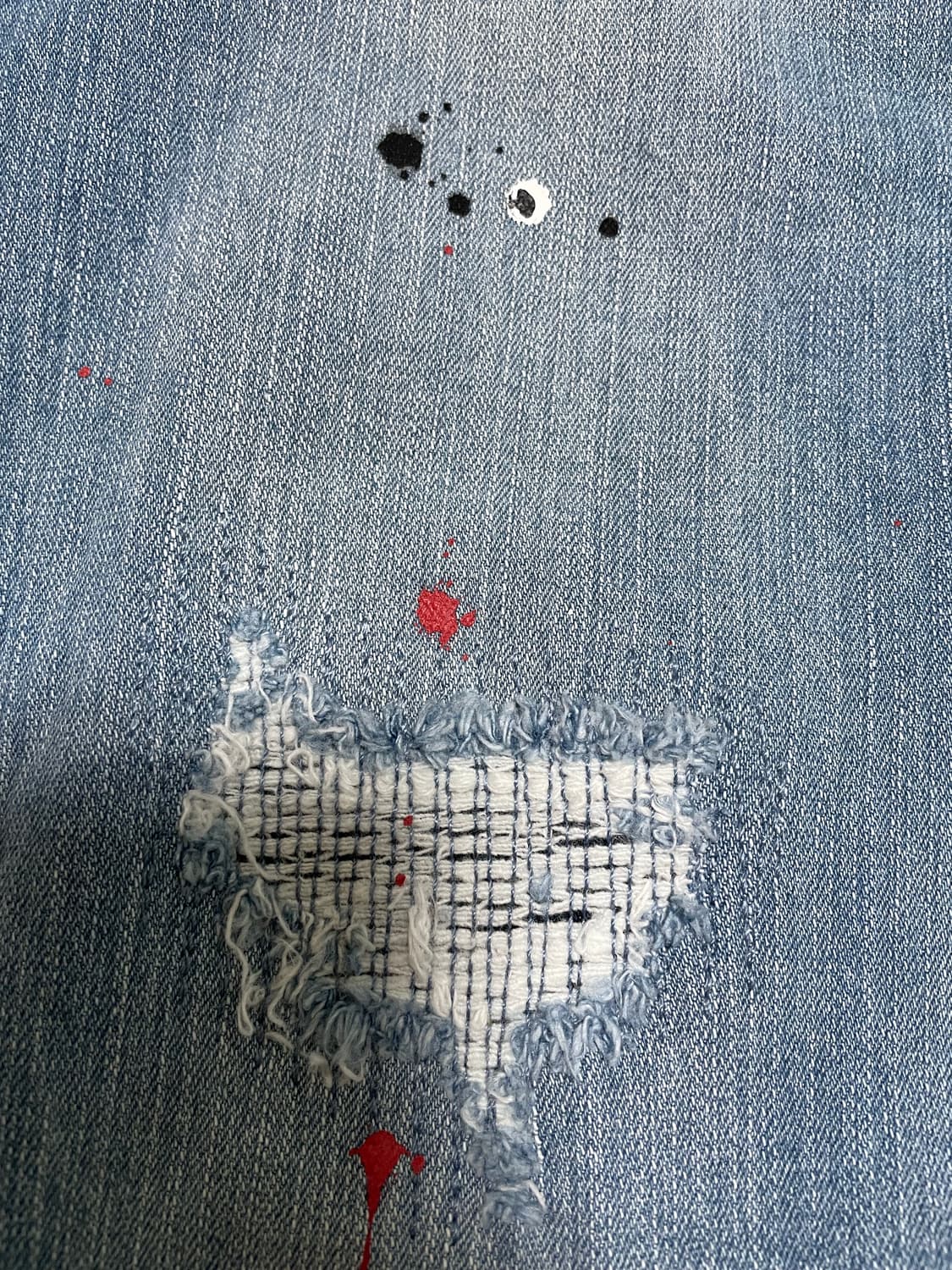     페인트 스플래터 디스트로이드 데님 팬츠 상품이미지3