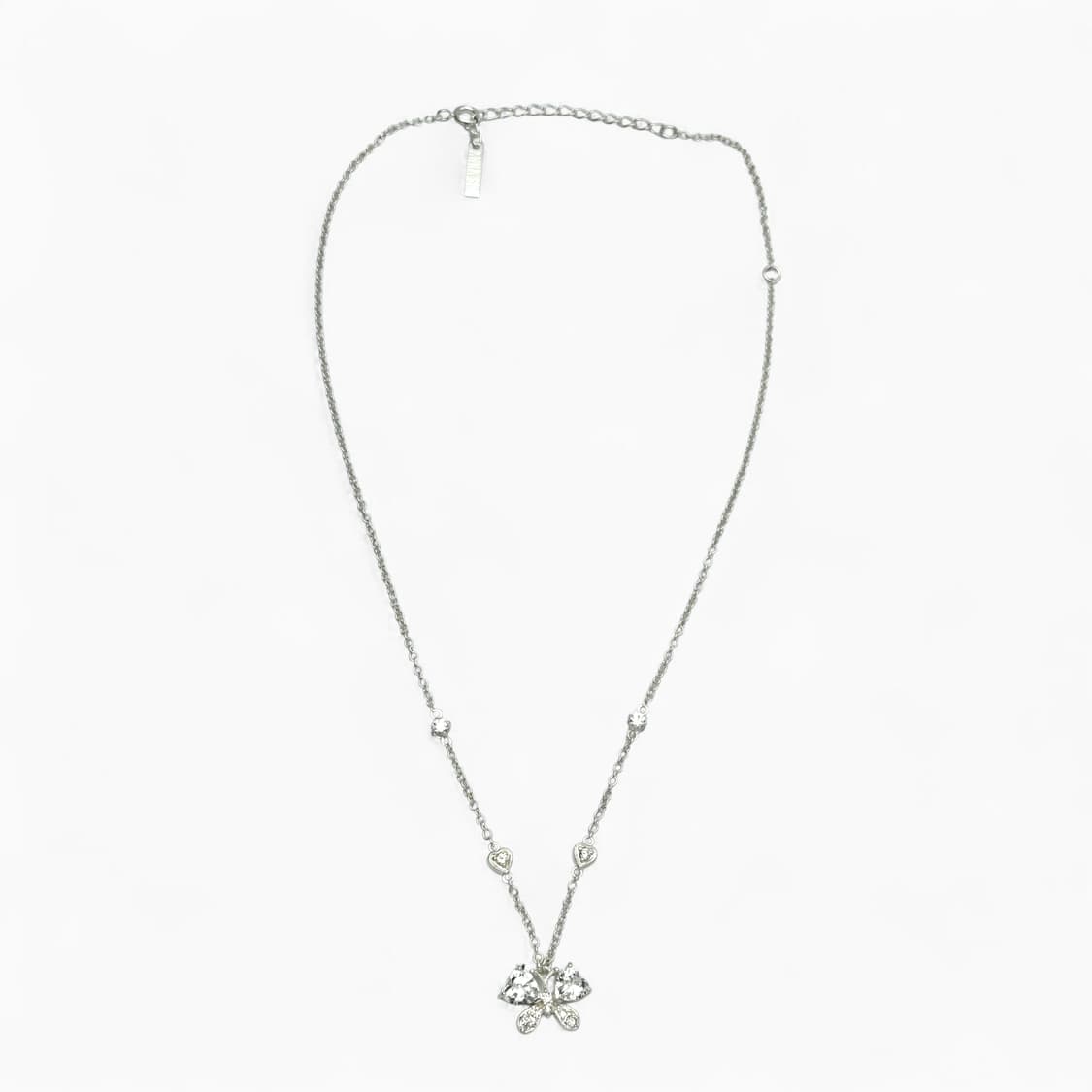 안나수이 큐빅 세팅 나비 펜던트 실버 목걸이 상품이미지4