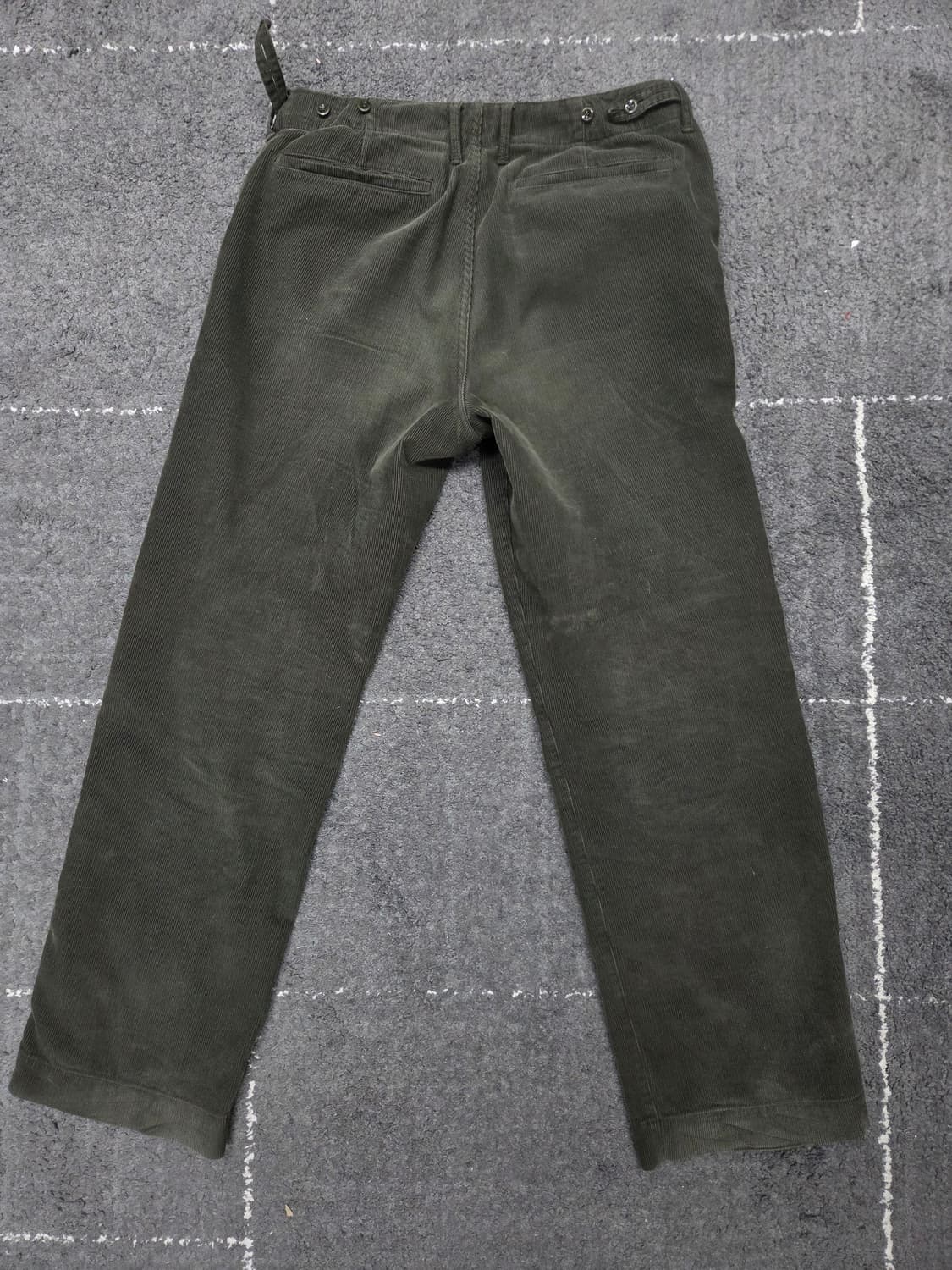 포터리 코듀로이 와이드 팬츠 카키 [2] 상품이미지2