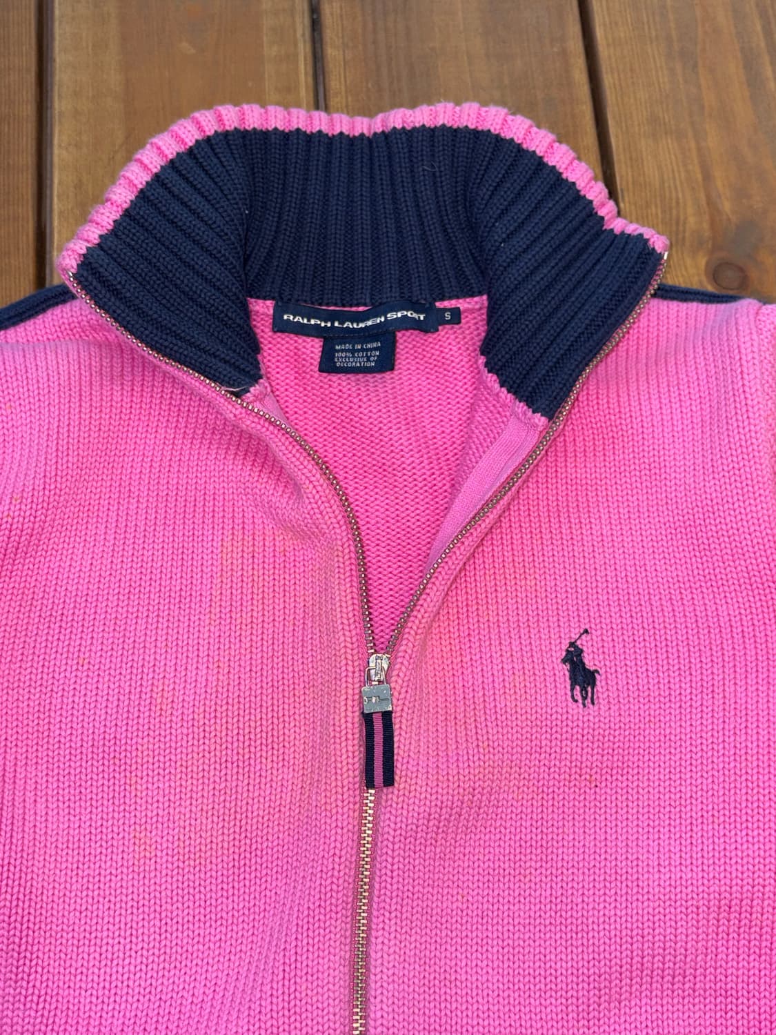 폴로 핑크 트랙 니트집업 상품이미지6
