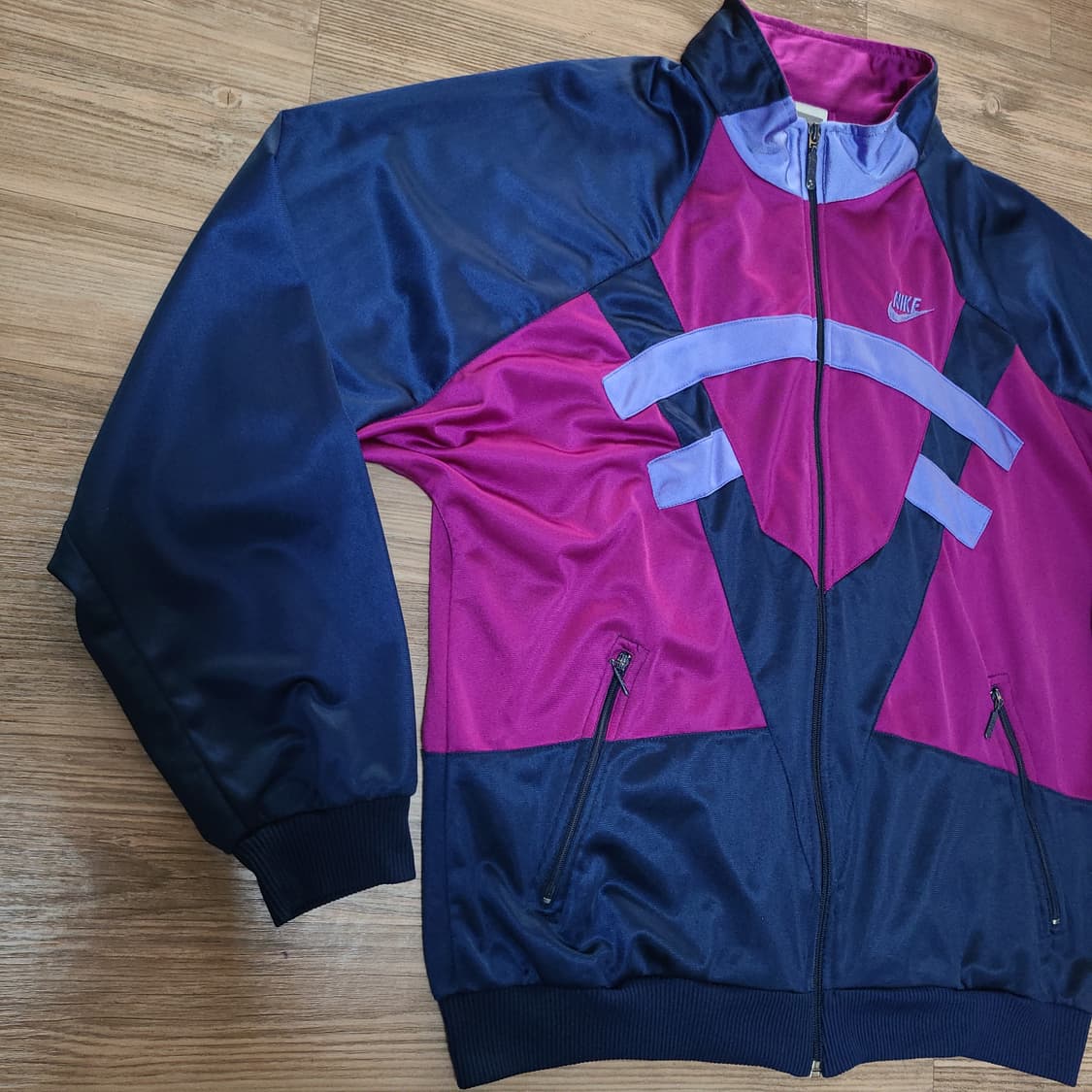 90s 나이키 빈티지 올드스쿨 져지 저지 트랙탑 집업 자켓 (100) 상품이미지2