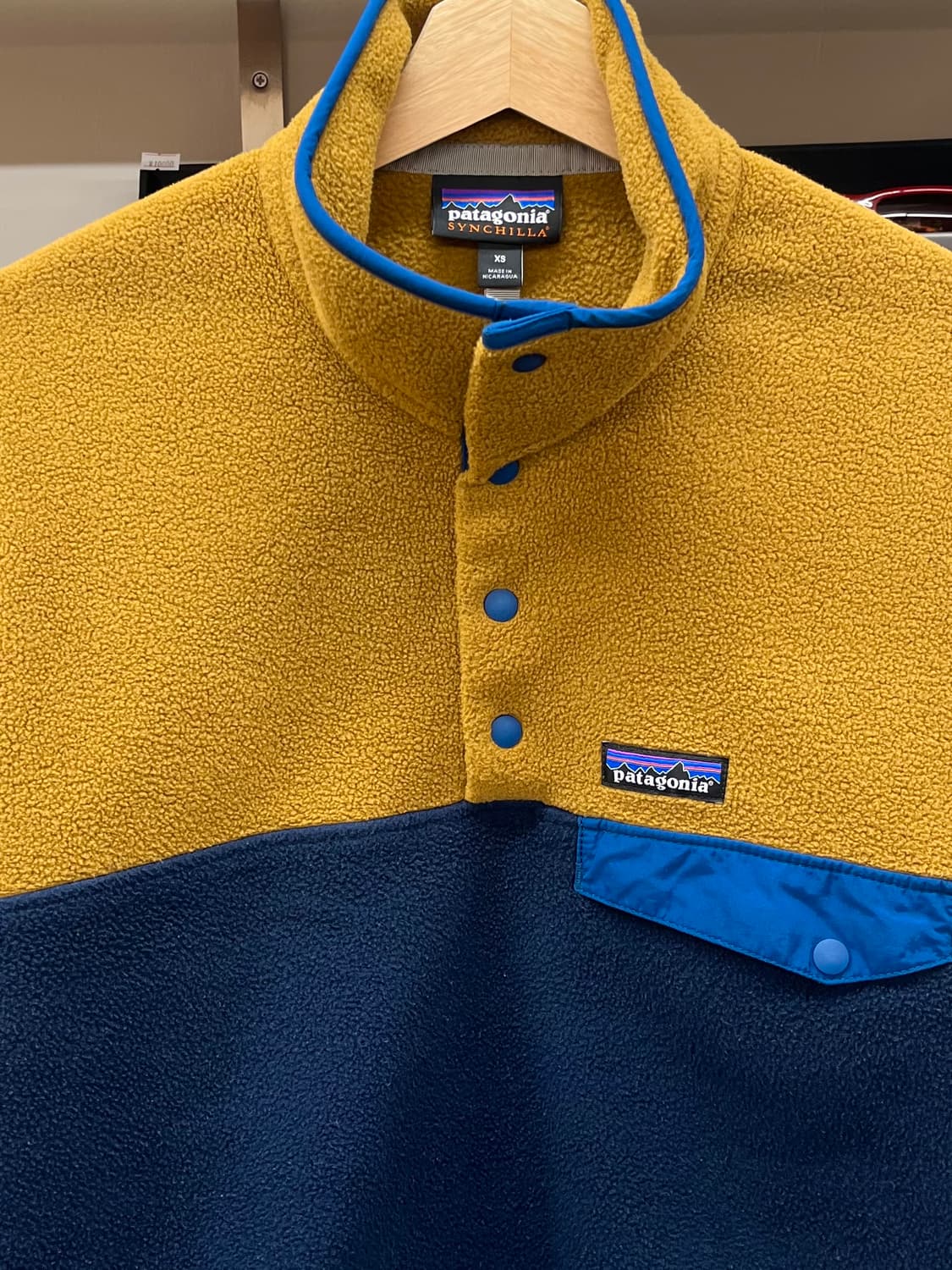 [90~95] 파타고니아 신칠라 풀오버 머스타드 네이비 상품이미지2