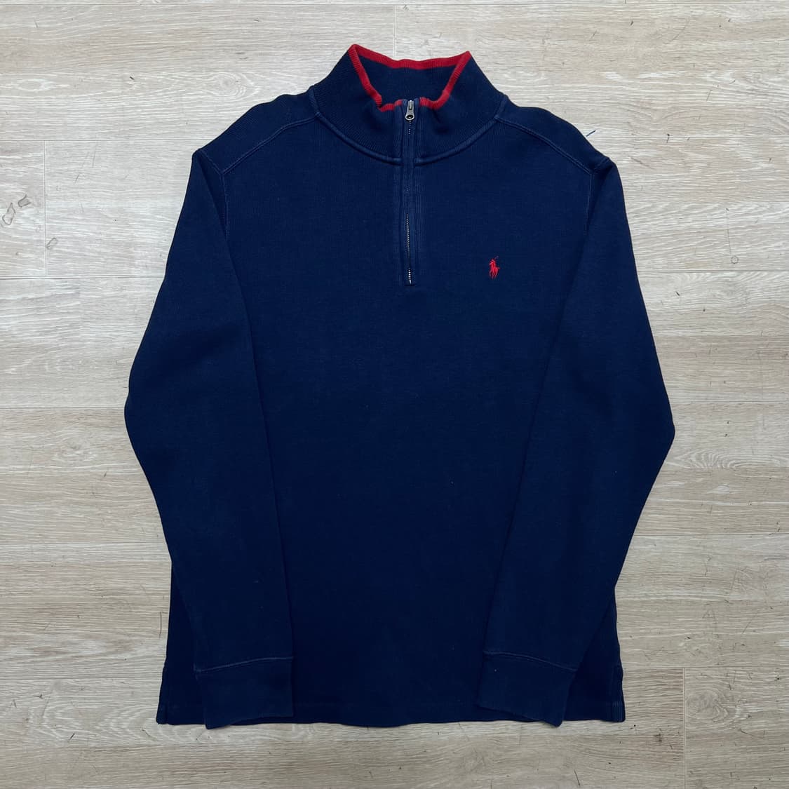 폴로 랄프로렌 키즈 스몰포니 반집업 니트 [네이비] XL(18-20) 상품이미지1