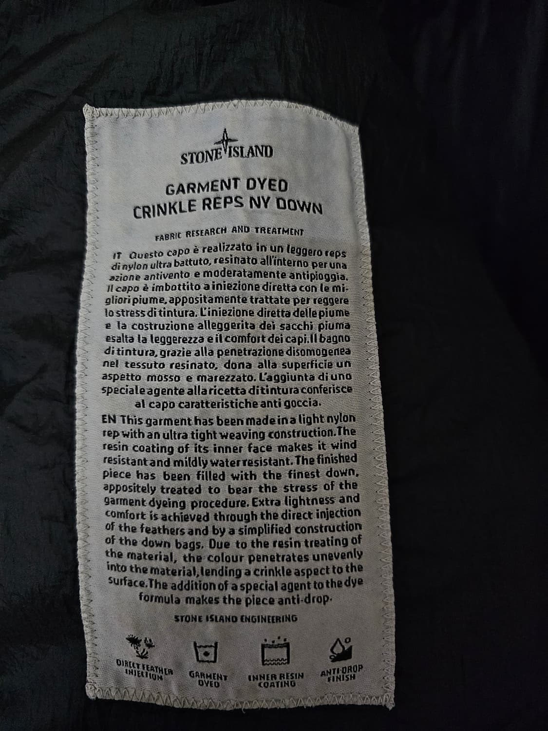 스톤아일랜드 크링클랩스 후드 패딩 상품이미지4