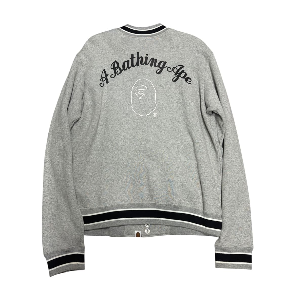 베이프 02 F/W Asnka 그레이 코튼 바시티 자켓 상품이미지1