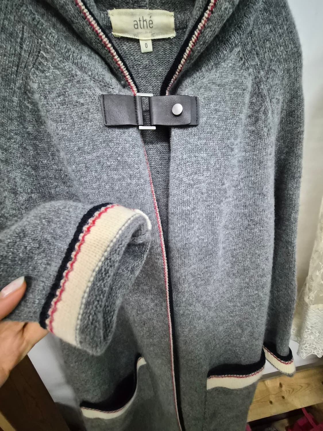 아떼 바네사브루노 후드롱 니트 아우터 상품이미지3