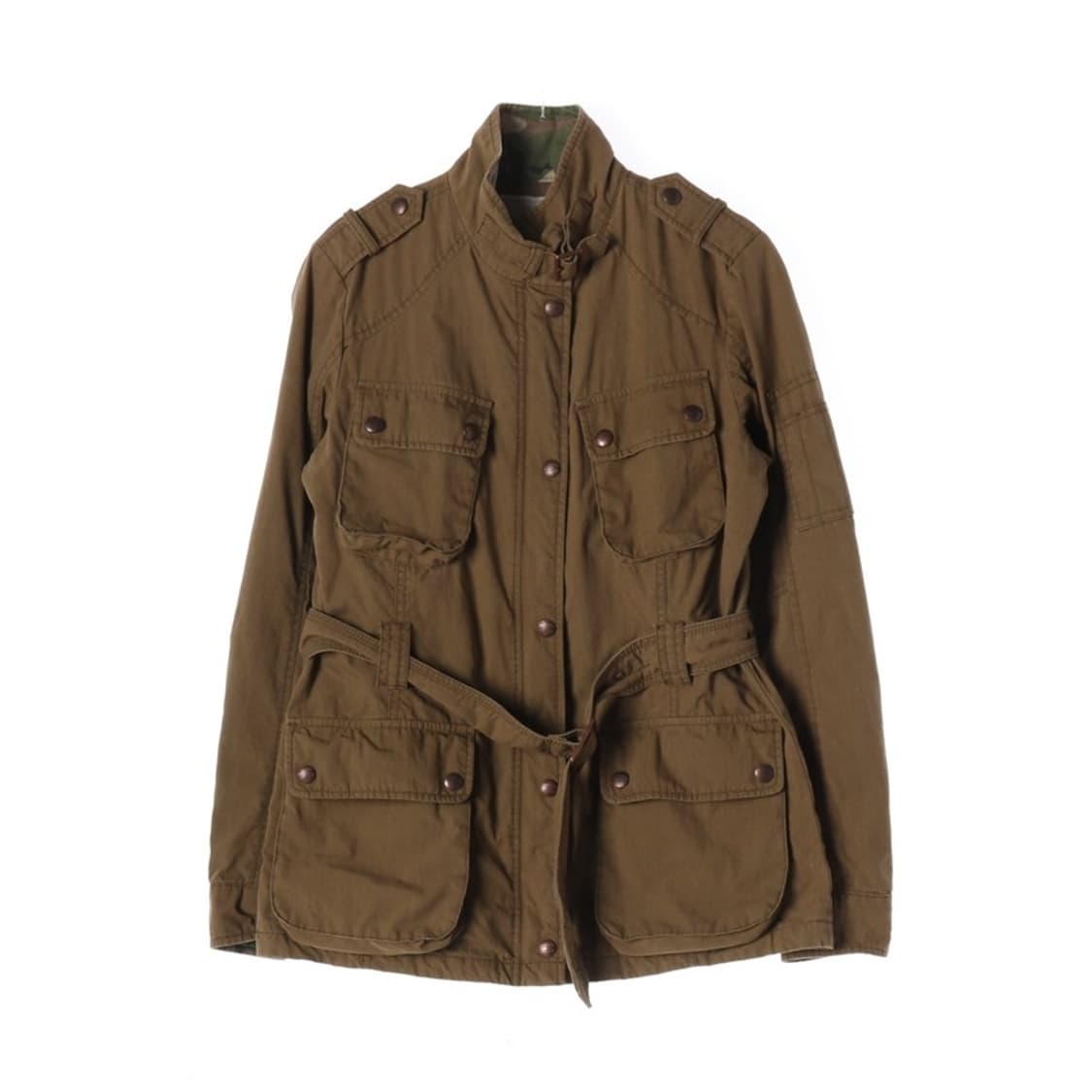 버커루 카키 브라운 벨티드 사파리 자켓 XS 상품이미지1