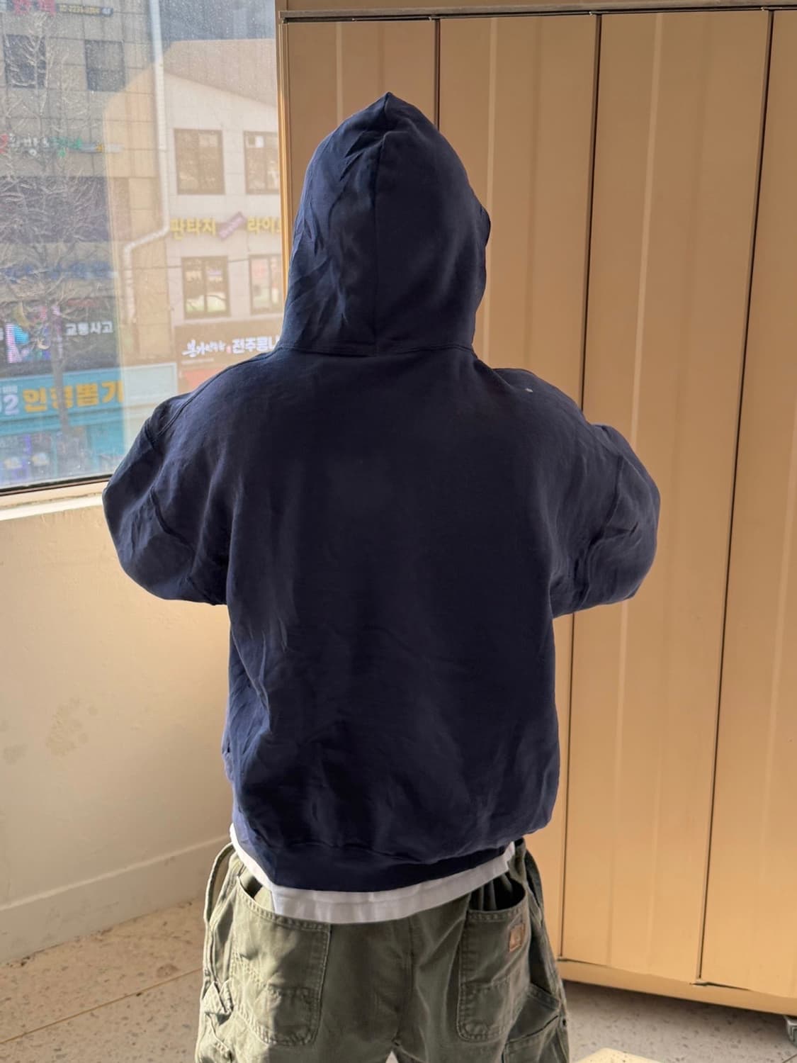 러셀 후드집업 네이비 상품이미지5