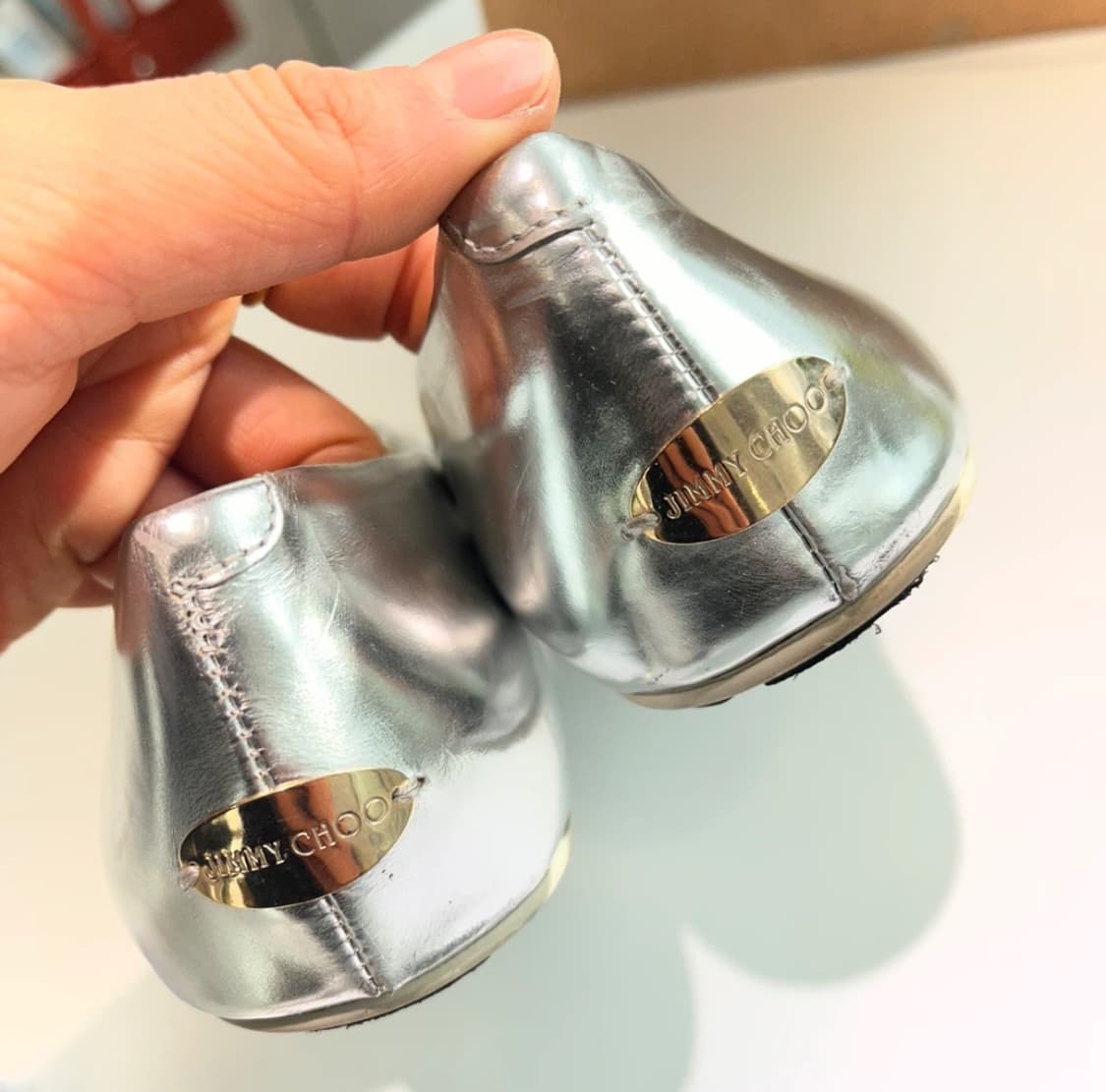 지미추 Jimmy Choo  모스 레더 발레 플랫 슈즈 상품이미지4