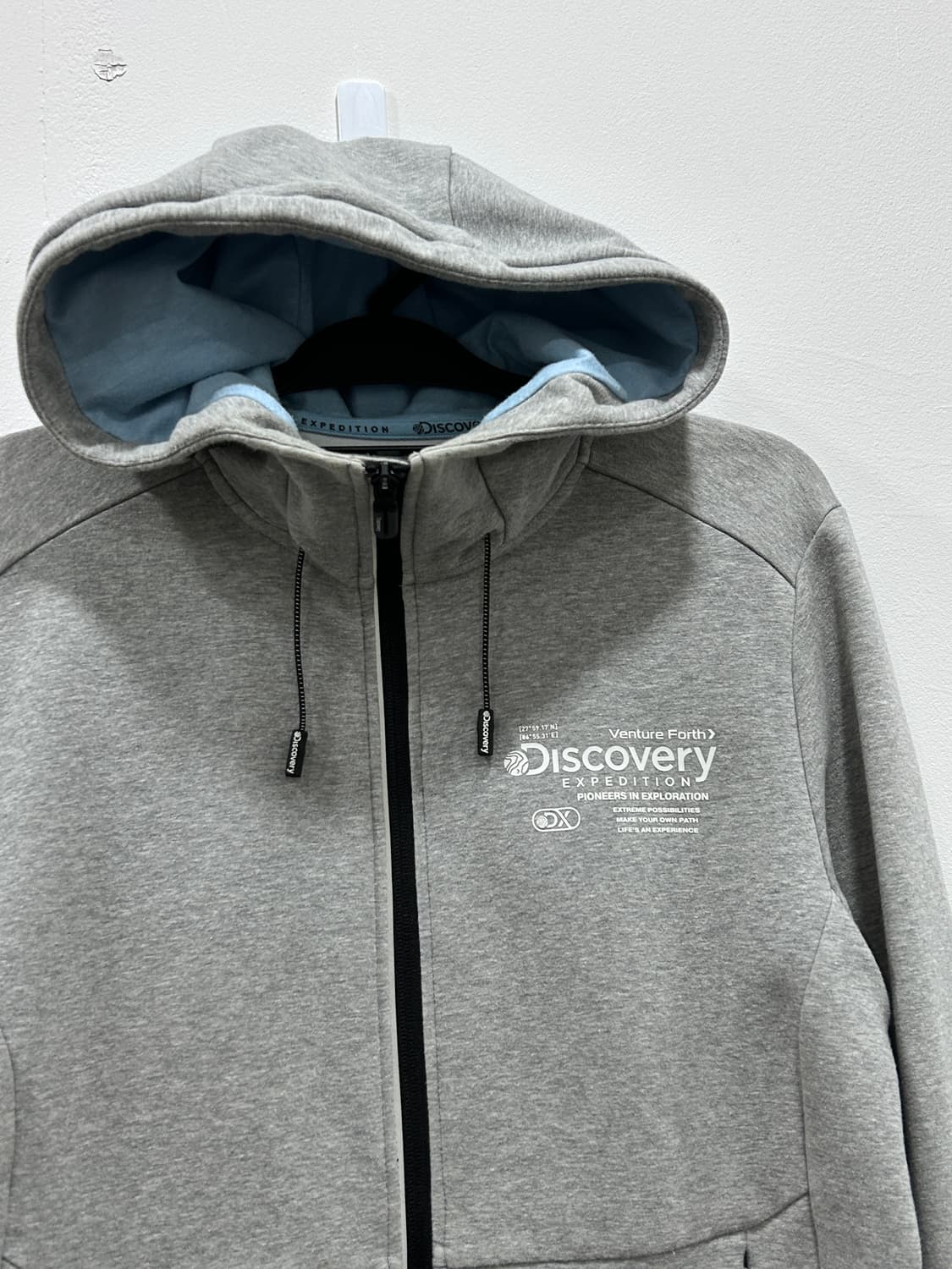 디스커버리 그레이 후드집업 여성 90사이즈 상품이미지2