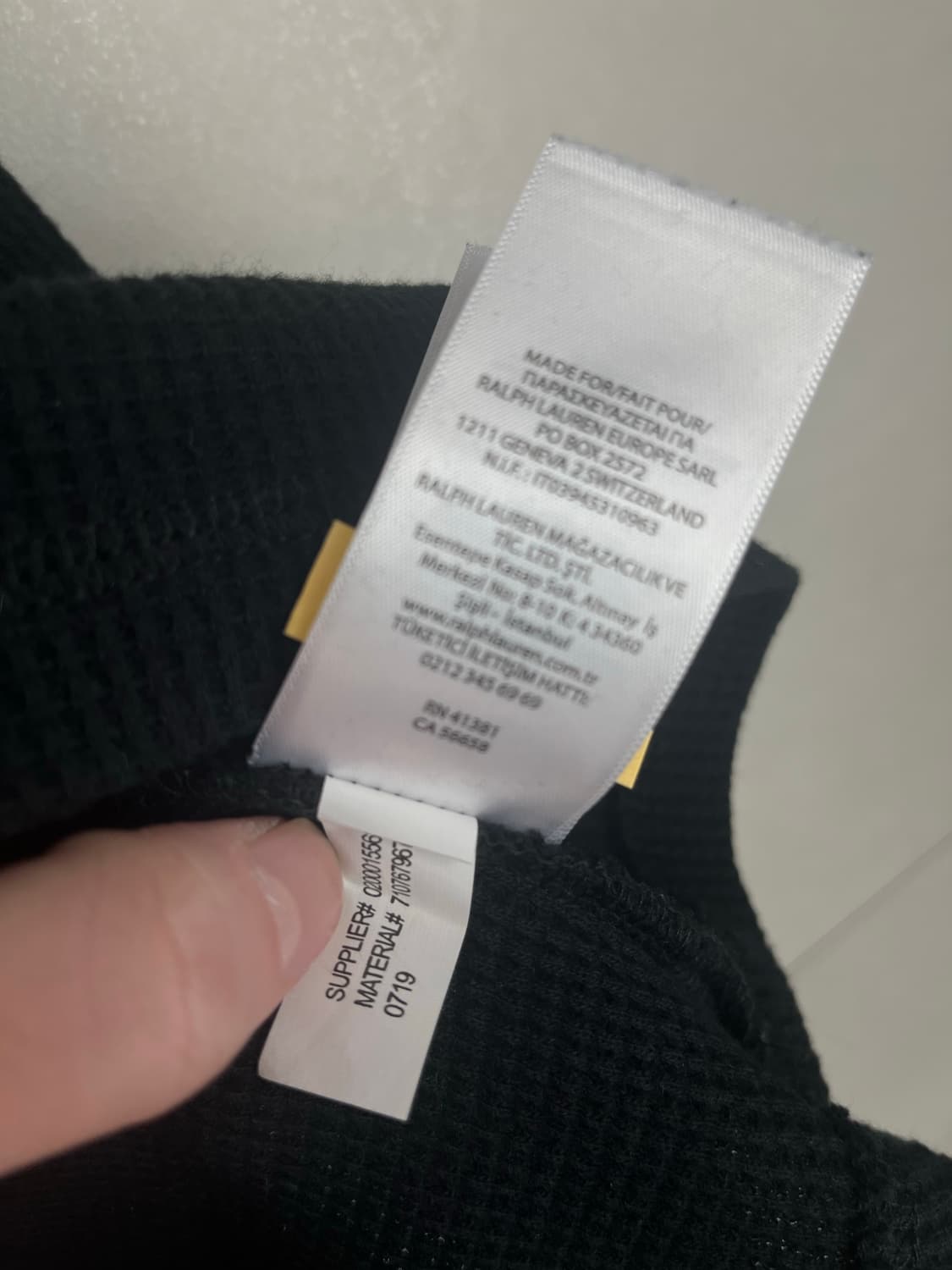 폴로 랄프로렌 블랙 와플 롱슬리브 니트 (L) 상품이미지6