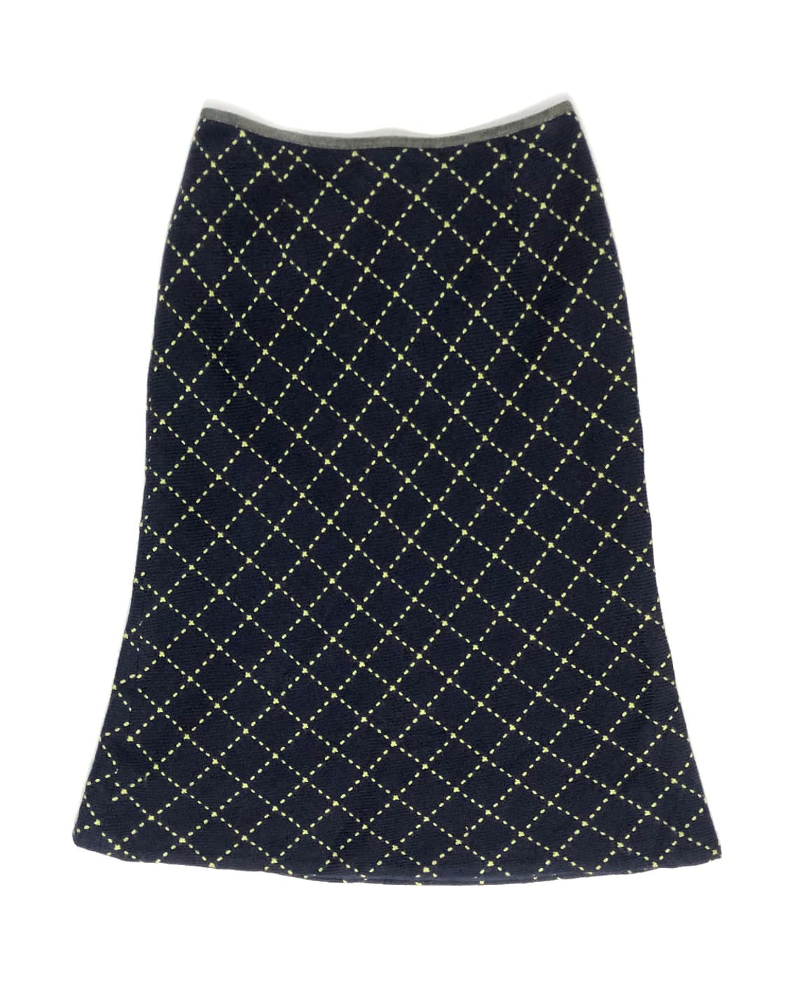 Vintage 네이비 체크 미디스커트  상품이미지1