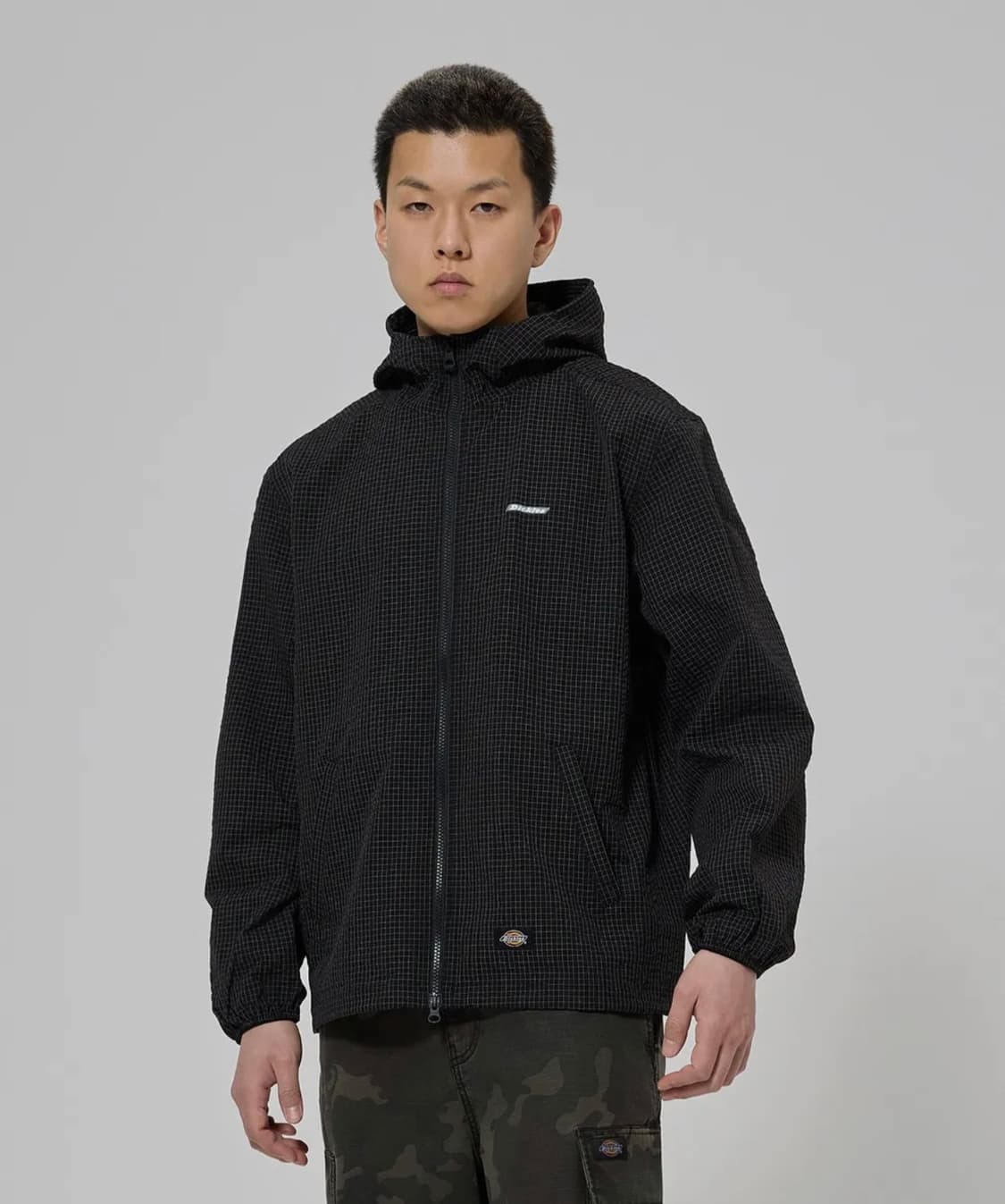 디키즈 그리드 라이트 윈드브레이커 바람막이 블랙 l 상품이미지1