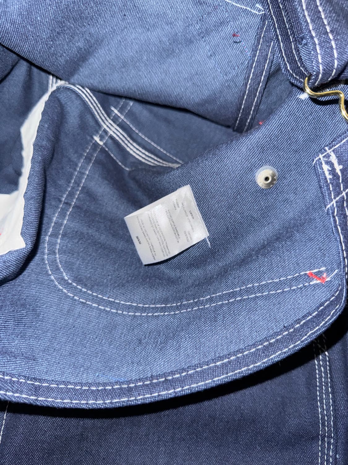 [30X30] 디키즈 재패니즈 사시코 커스텀 오버롤 인디고 상품이미지5