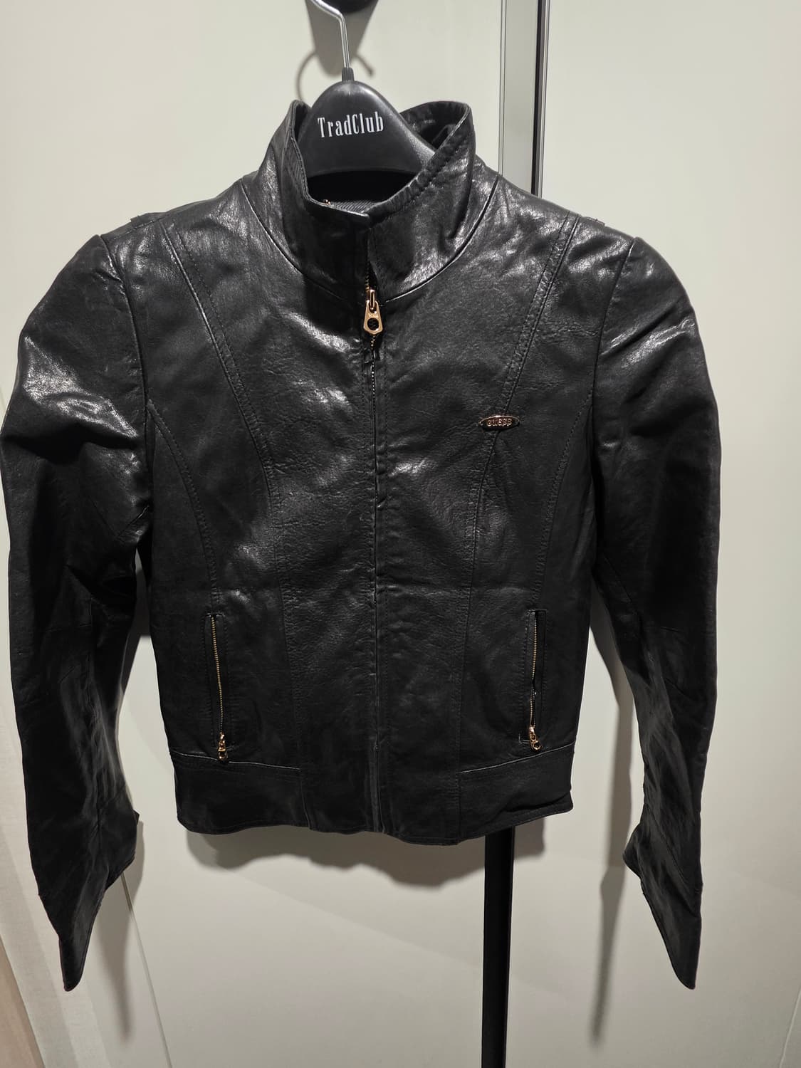 GUESS 양가죽 자켓 여성 S 블랙 상품이미지1