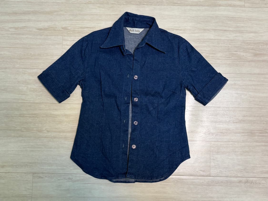 데님 반팔 셔츠 상품이미지1