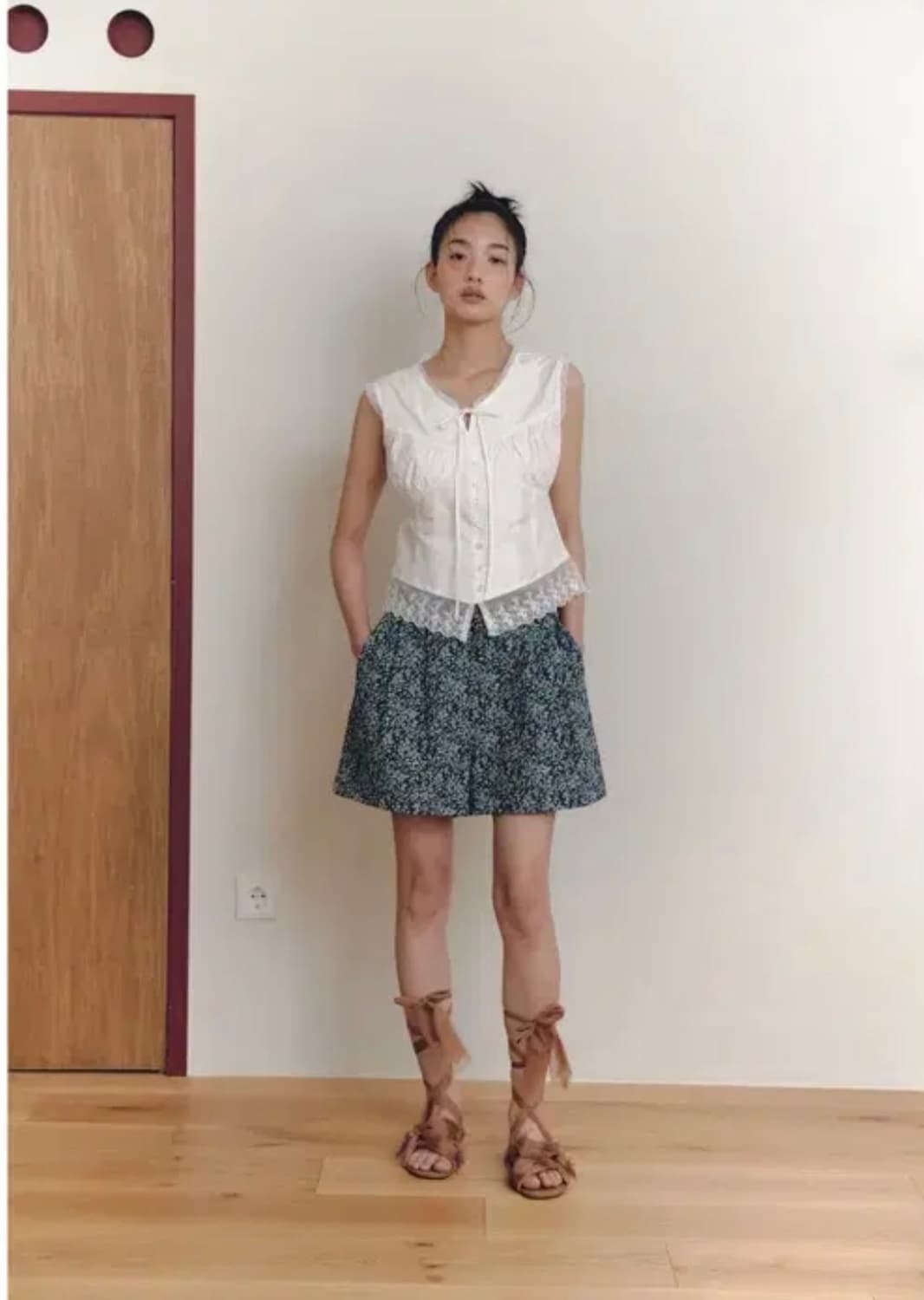 가니송 아이리스 코르셋 블라우스 상품이미지2