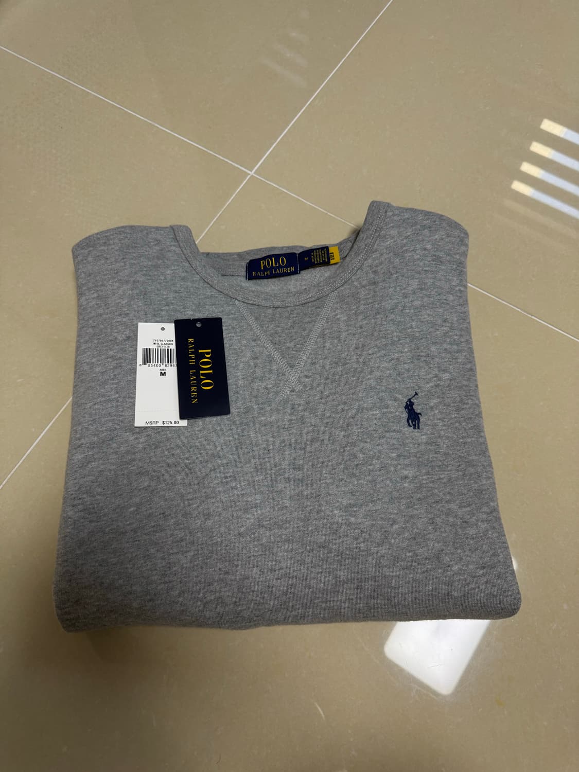 폴로 랄프로렌 맨투맨 그레이 M 상품이미지1