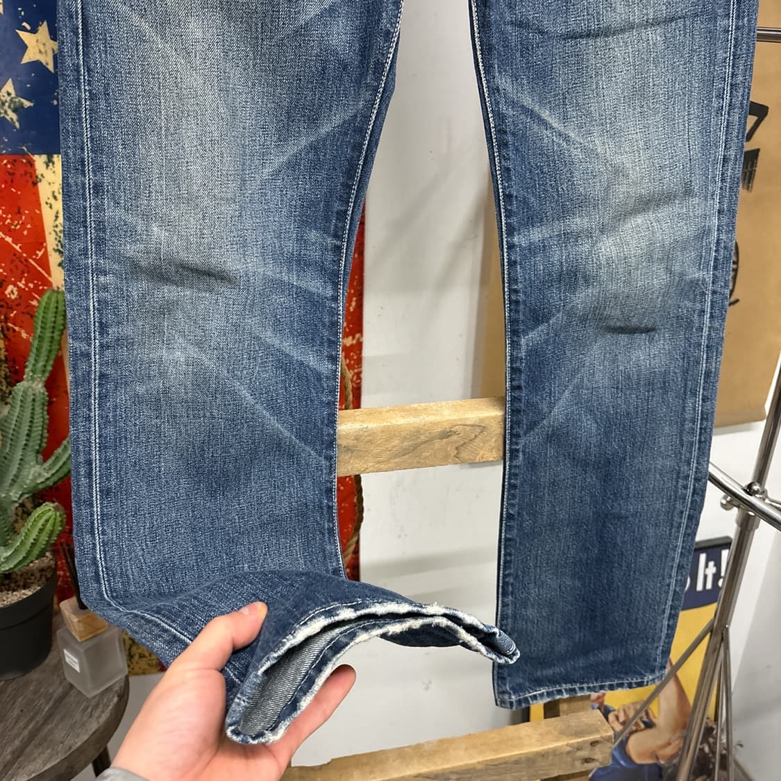 00s 리바이스 오리지널 501 빈티지 페이딩 데님팬츠 N943   상품이미지4