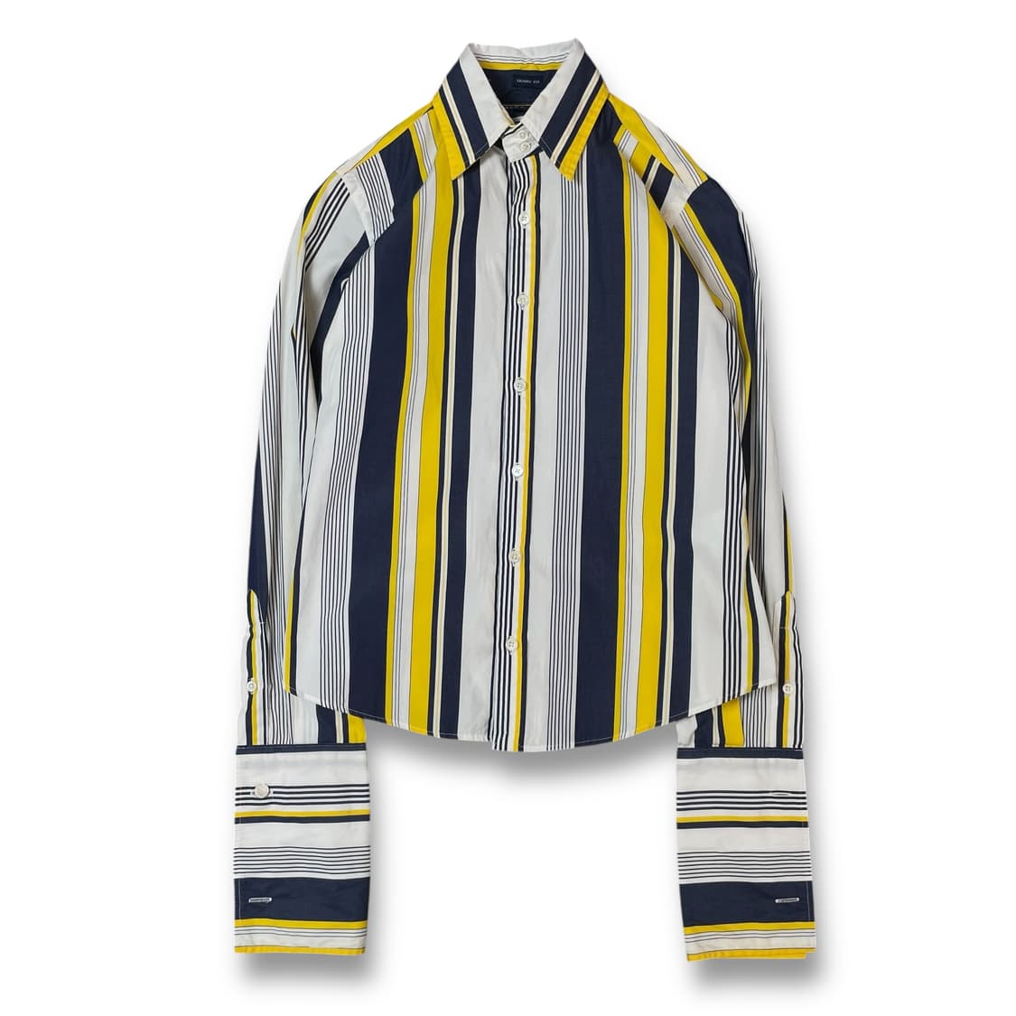폴로랄프로렌 블루 옐로우 화이트 스트라이프 긴팔 셔츠 스키니핏 2 상품이미지1