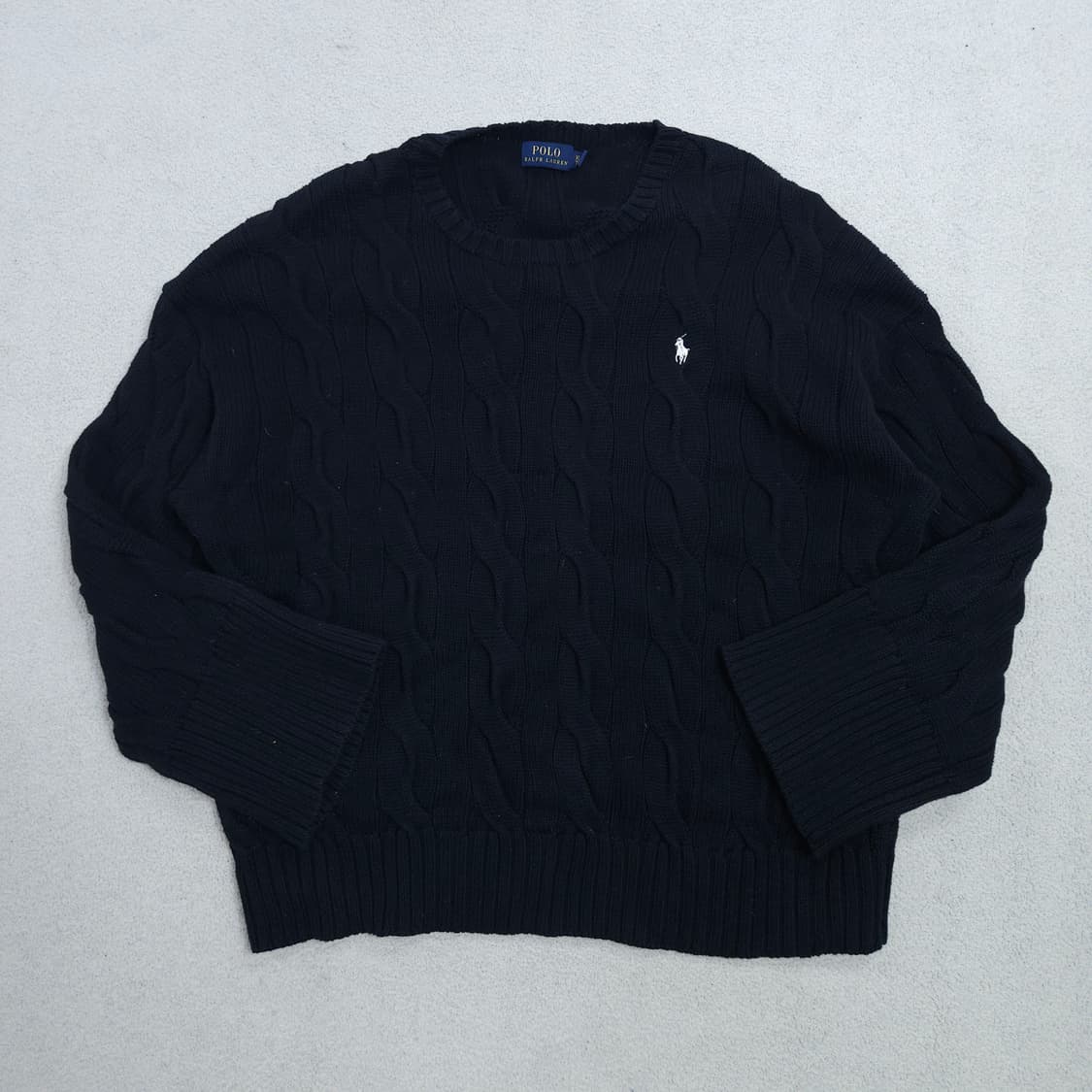 폴로 랄프 로렌 케이블 니트 XL 블랙 상품이미지1