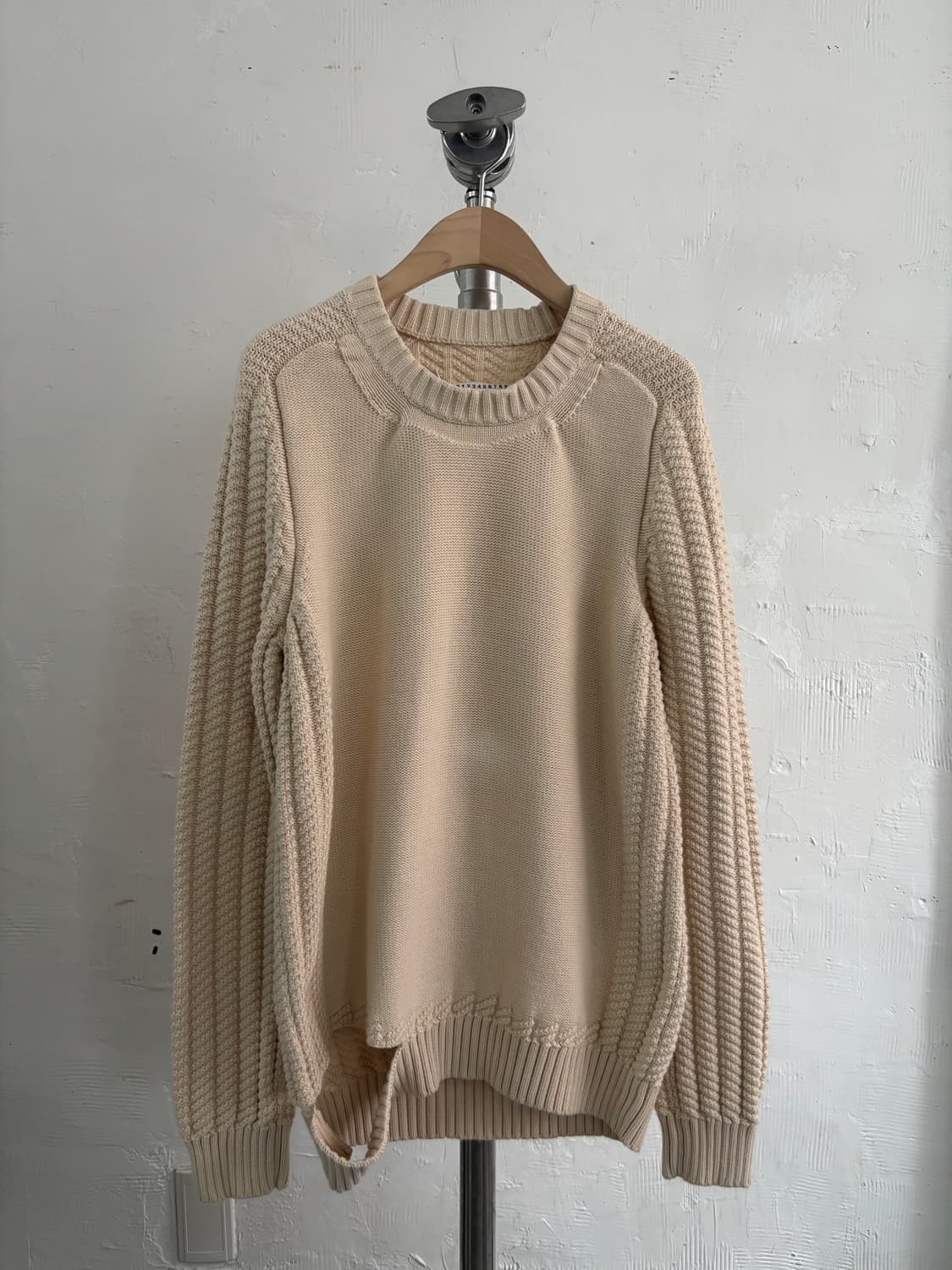 Maison Margiela 마르지엘라 15SS 아이보리스티치 케이블니트 상품이미지1