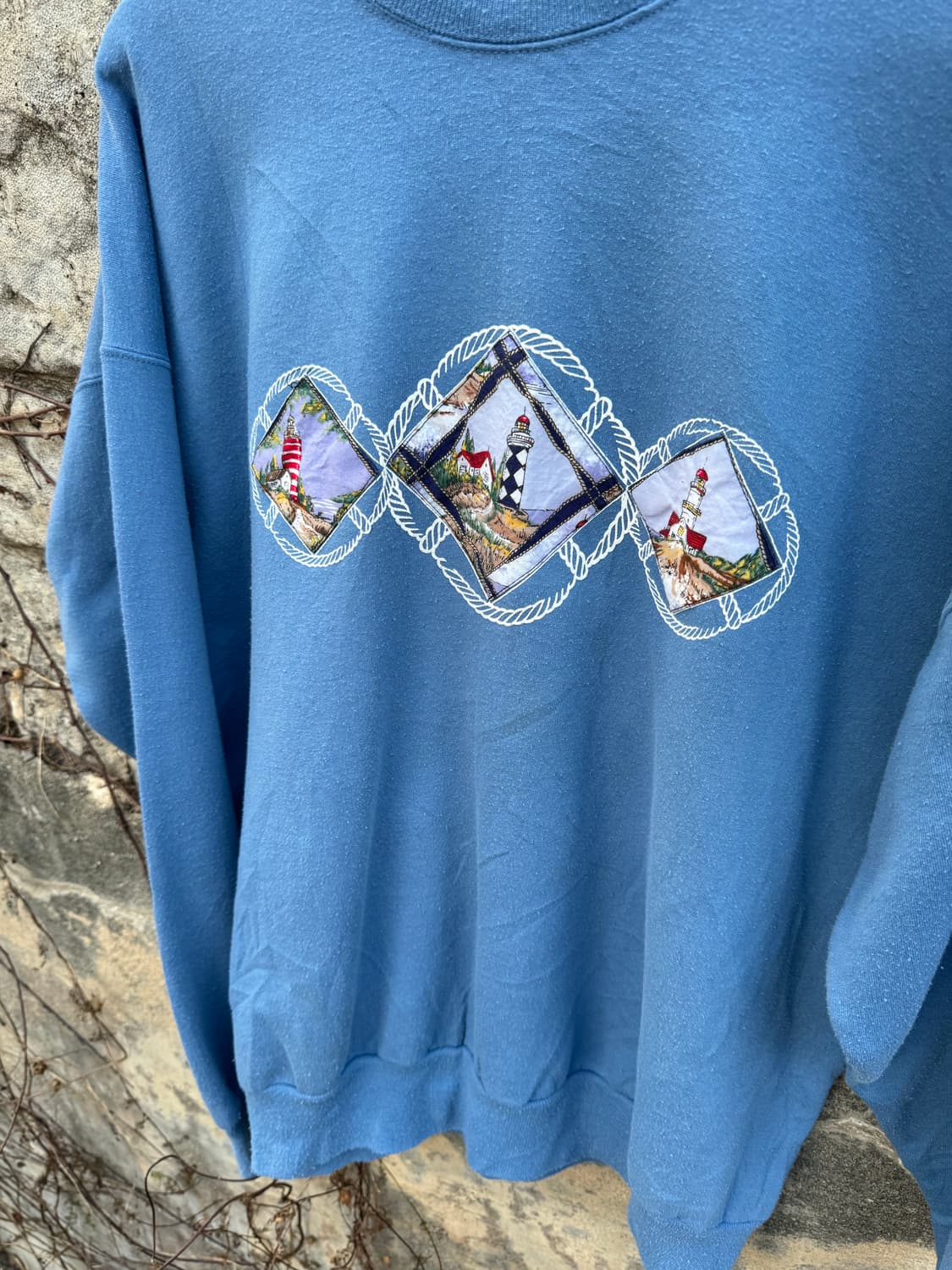 00s 헤인즈 빈티지 패치업 페이딩 프린팅 스웻 셔츠 맨투맨 xl 상품이미지3