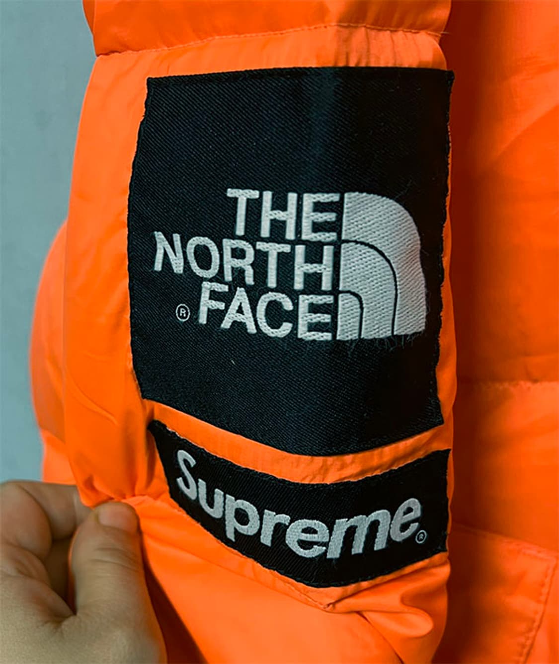 슈프림 노스페이스 파워오렌지 눕시 남자패딩 XL 105-110  상품이미지3