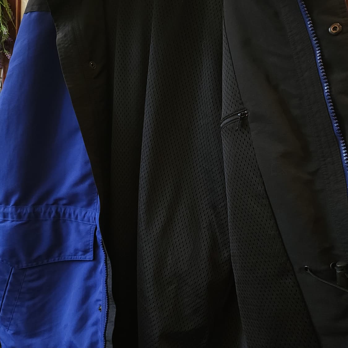 00s 칼하트 마운틴 파카 엔지니어드 블루 블랙 후드점퍼 워크자켓 L 상품이미지8