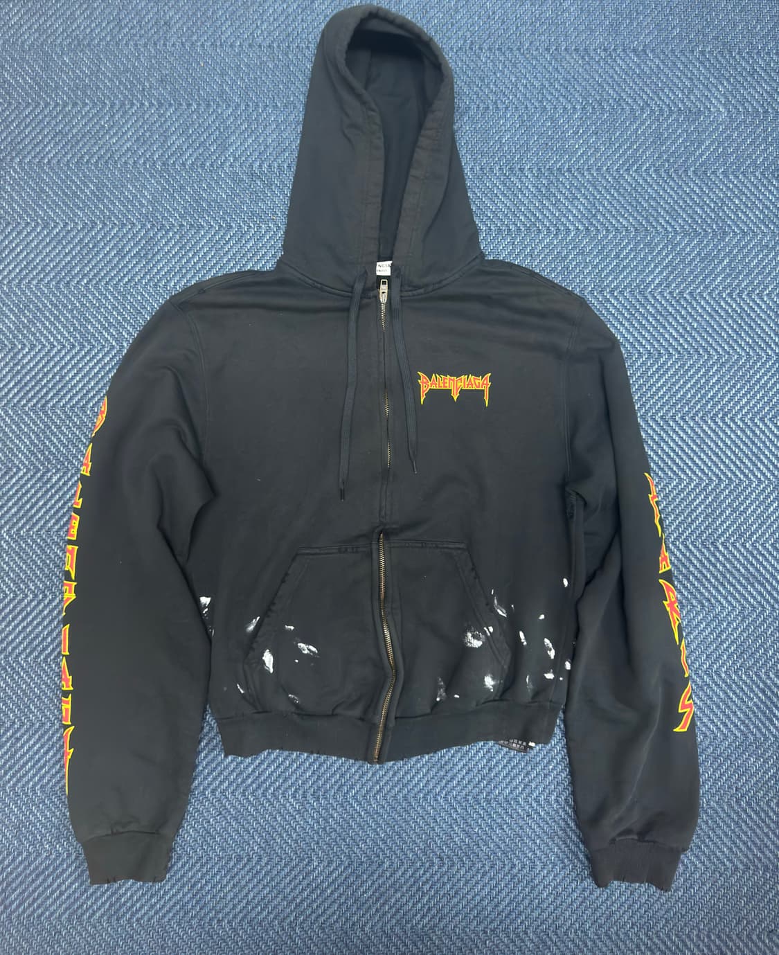 발렌시아가 메탈로고 후드집업 스몰핏 상품이미지1