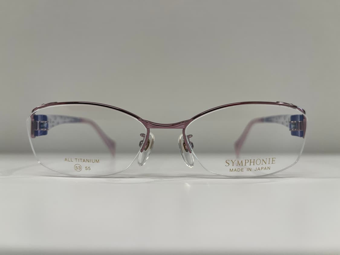 심포니 SYMPHONIE 일본 티타늄 반무테 안경 빈티지 90s 3번 상품이미지2