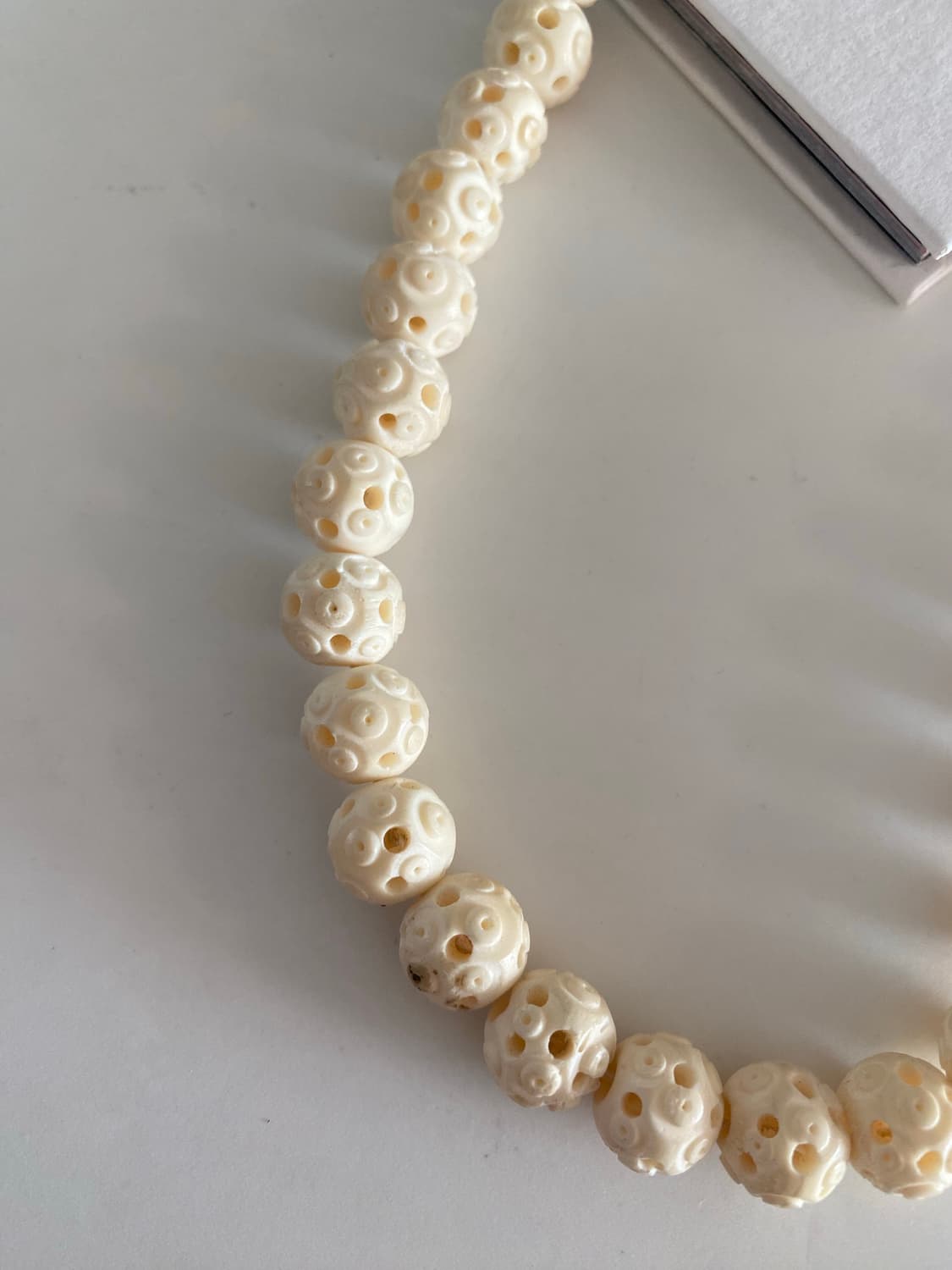 빈티지 조각 아이보리 목걸이 상품이미지7