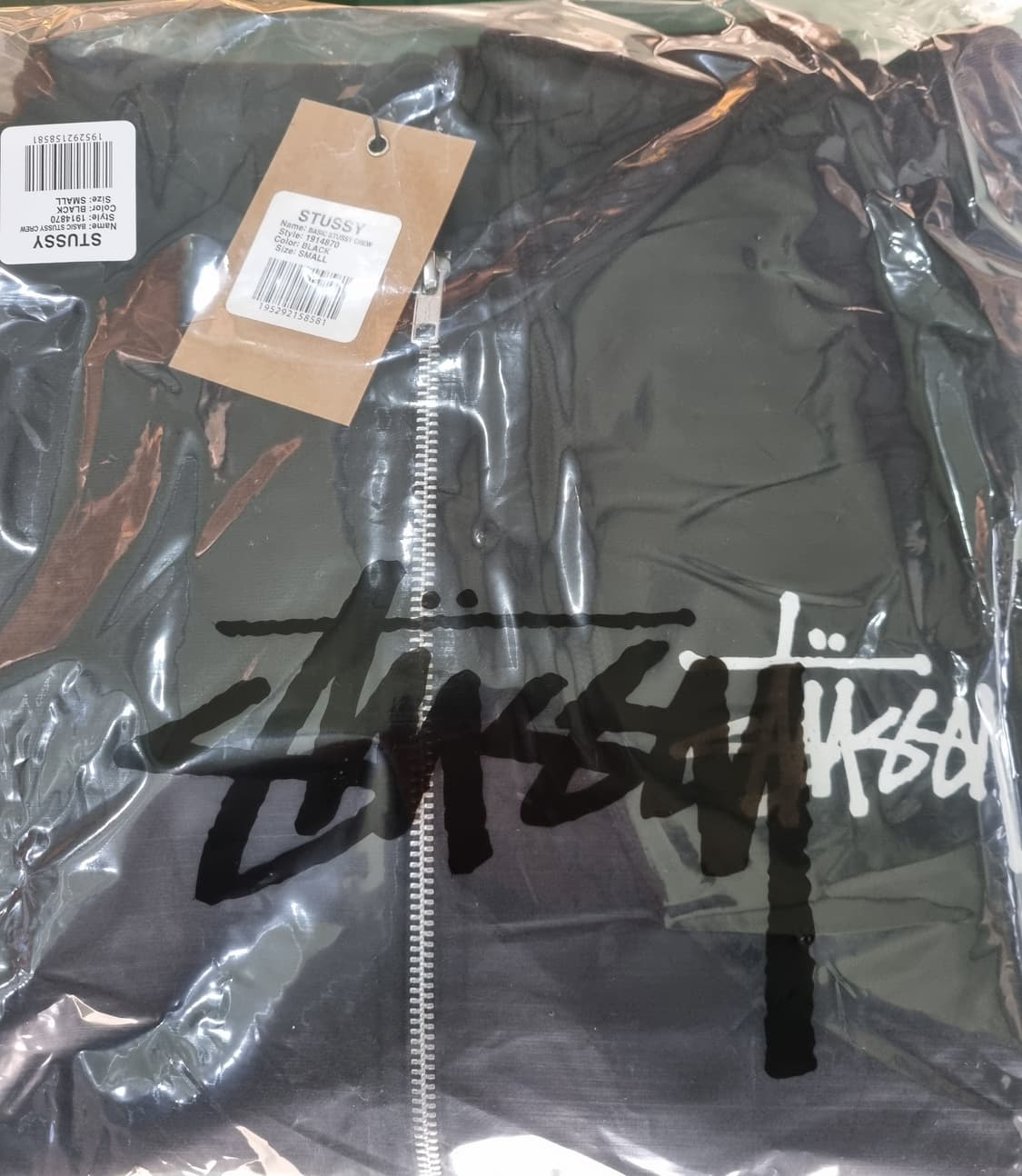 스투시 집업 기모티 새상품 블랙/그레이 상품이미지1