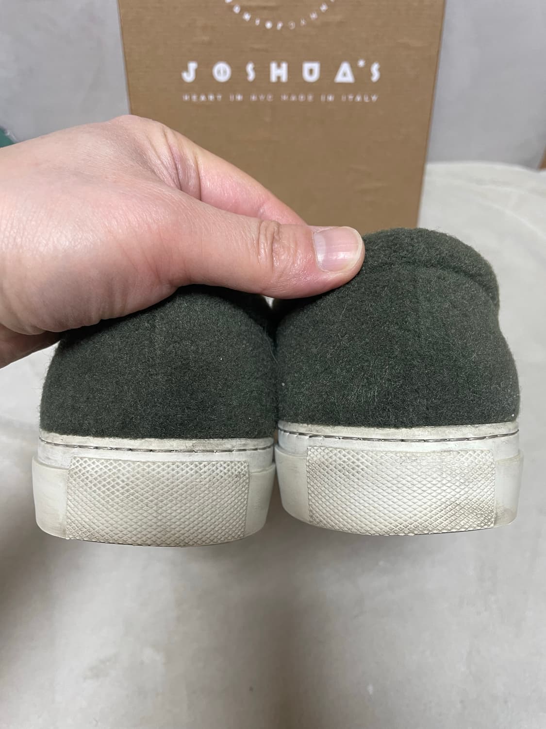 조슈아 샌더스 LA 털 올리브 슬립온 41사이즈 상품이미지5