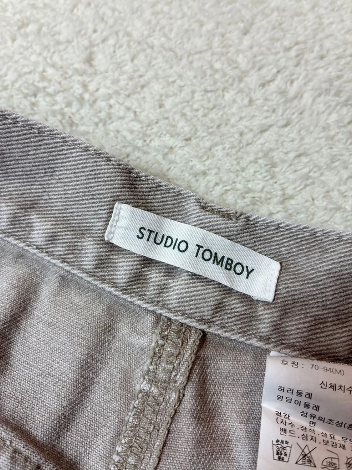 스튜디오톰보이 세미 와이드 테이퍼드핏 데님 팬츠 PN6962 상품이미지6