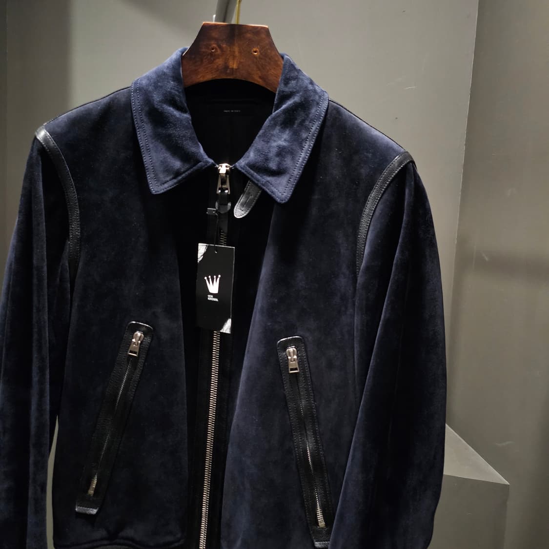 톰포드 레더트리밍 스웨이드 트러커 가죽자켓 상품이미지2