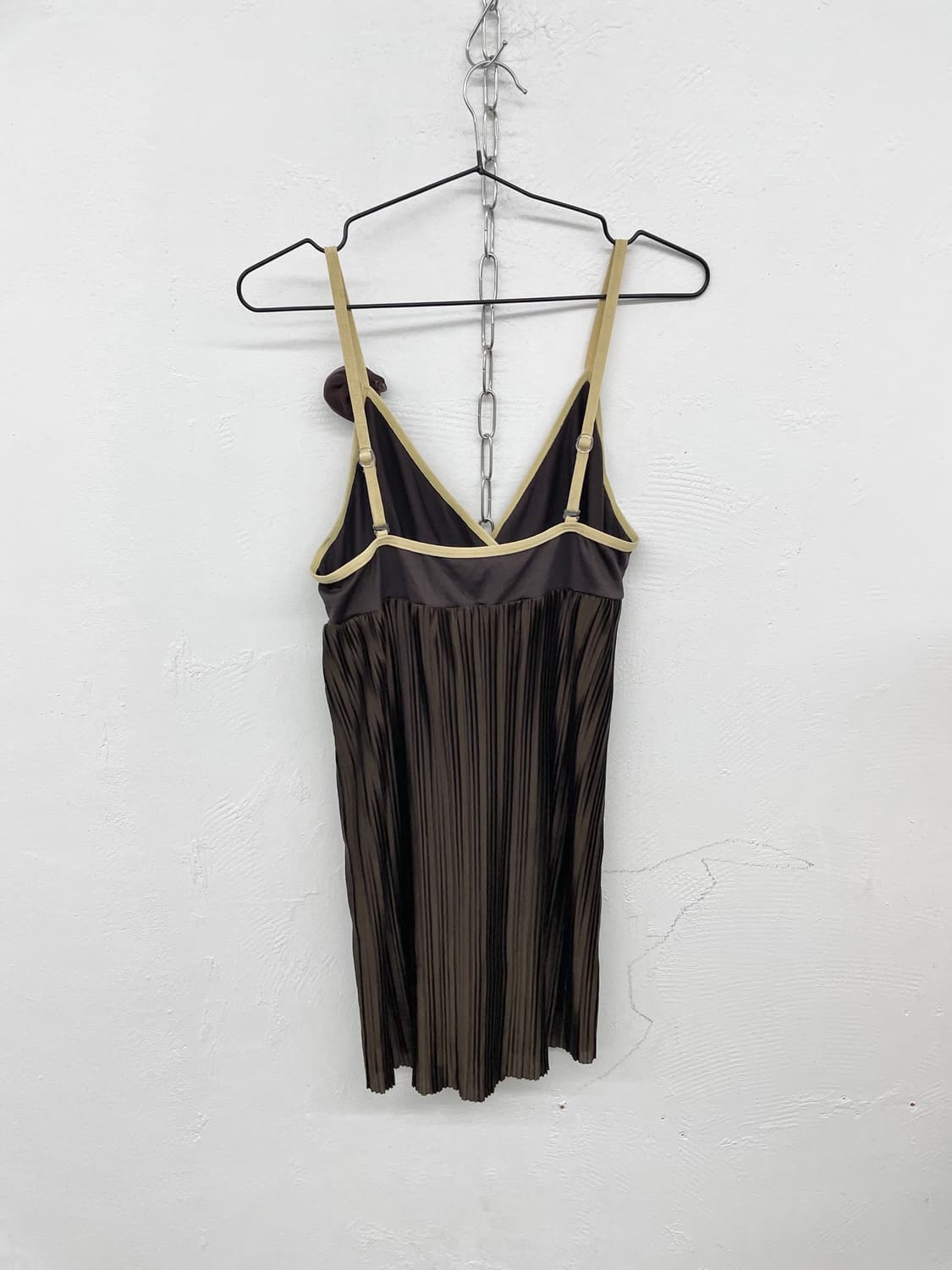 브라운 플리츠 로즈 슬립 상품이미지6