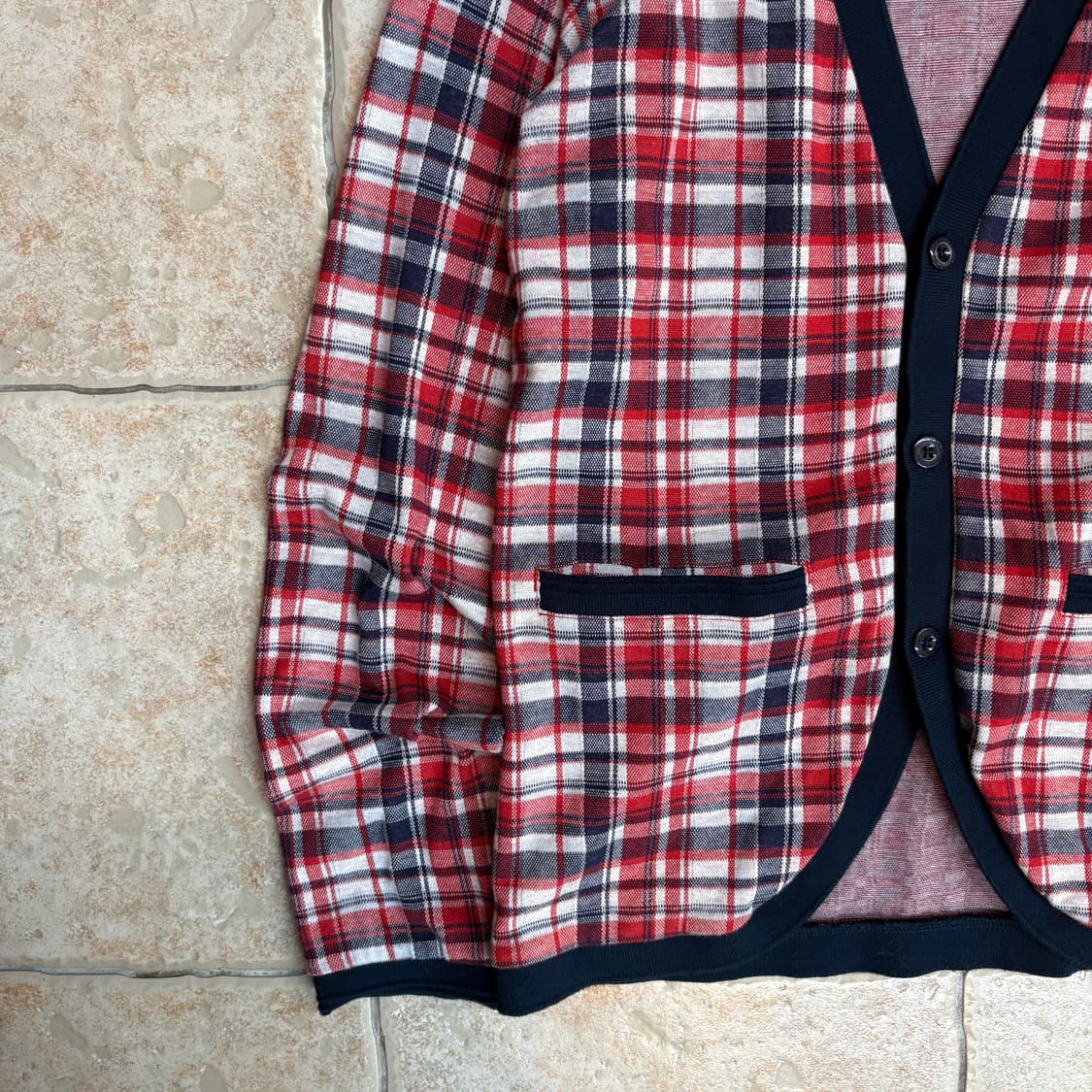 FredPerry ivy check pattern cardigan JP 상품이미지4