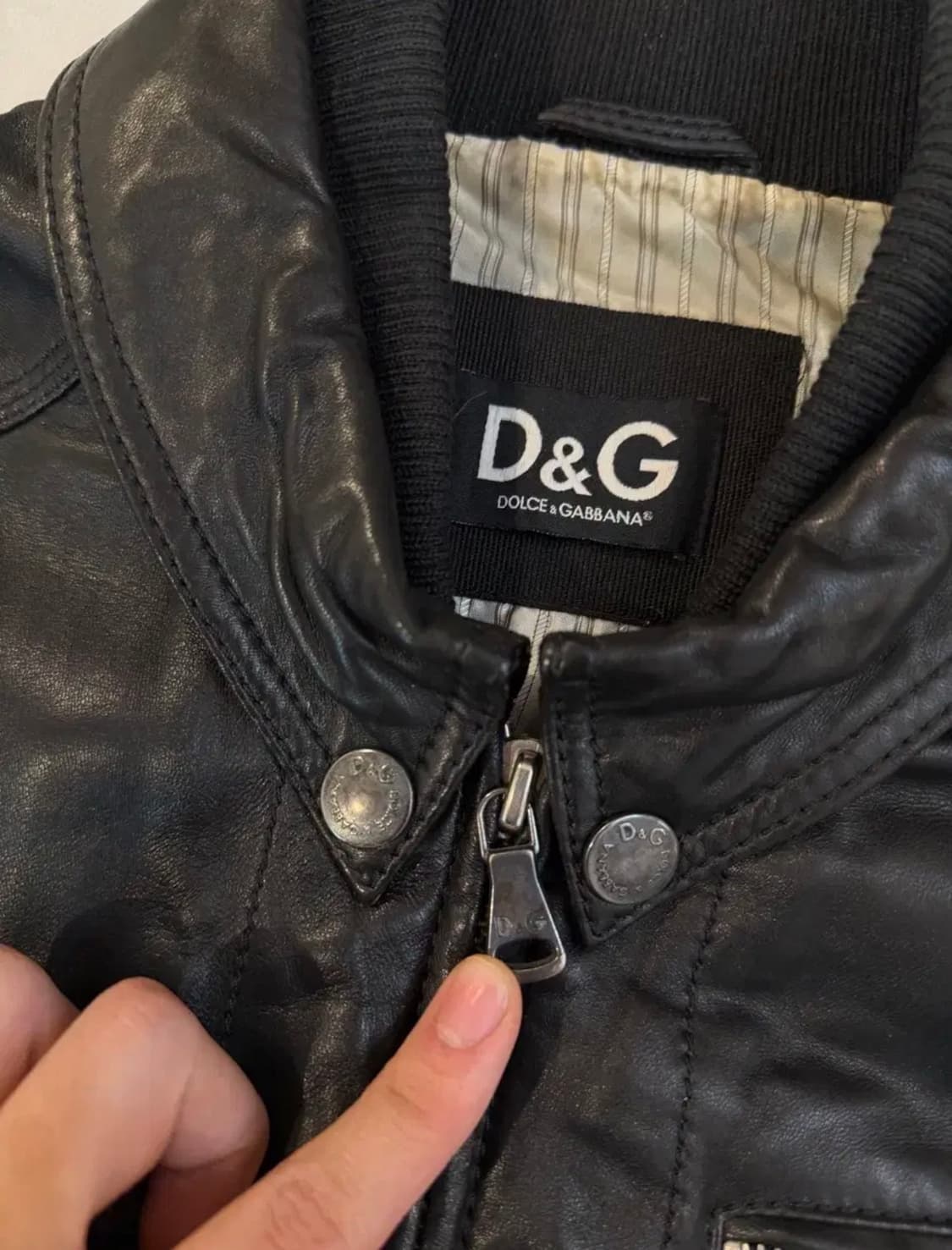 00s 돌체앤가바나 램스킨 멀티포켓 레더자켓 상품이미지4