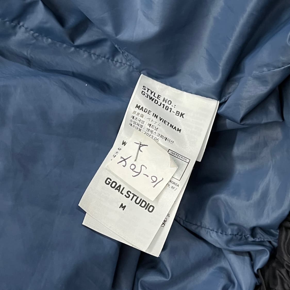 [정품/M] 골스튜디오 블랙 후드 패딩 점퍼 b10 상품이미지6
