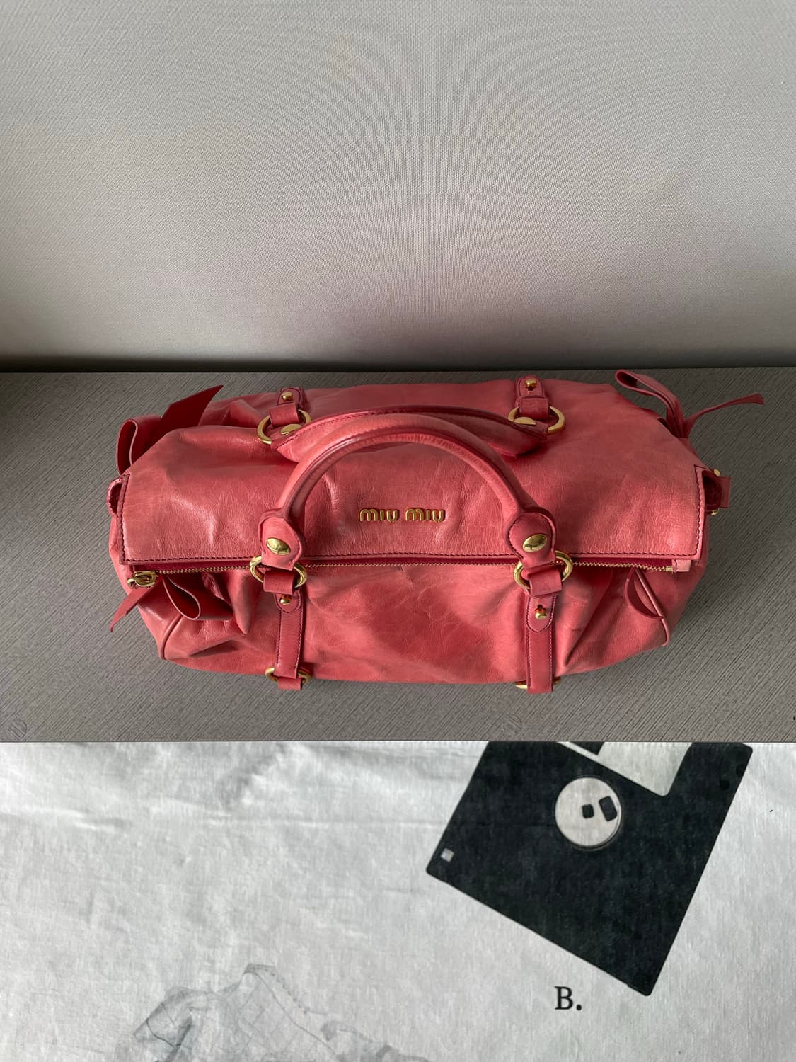 미우미우 비텔로 리본 핸드백 가방 상품이미지2