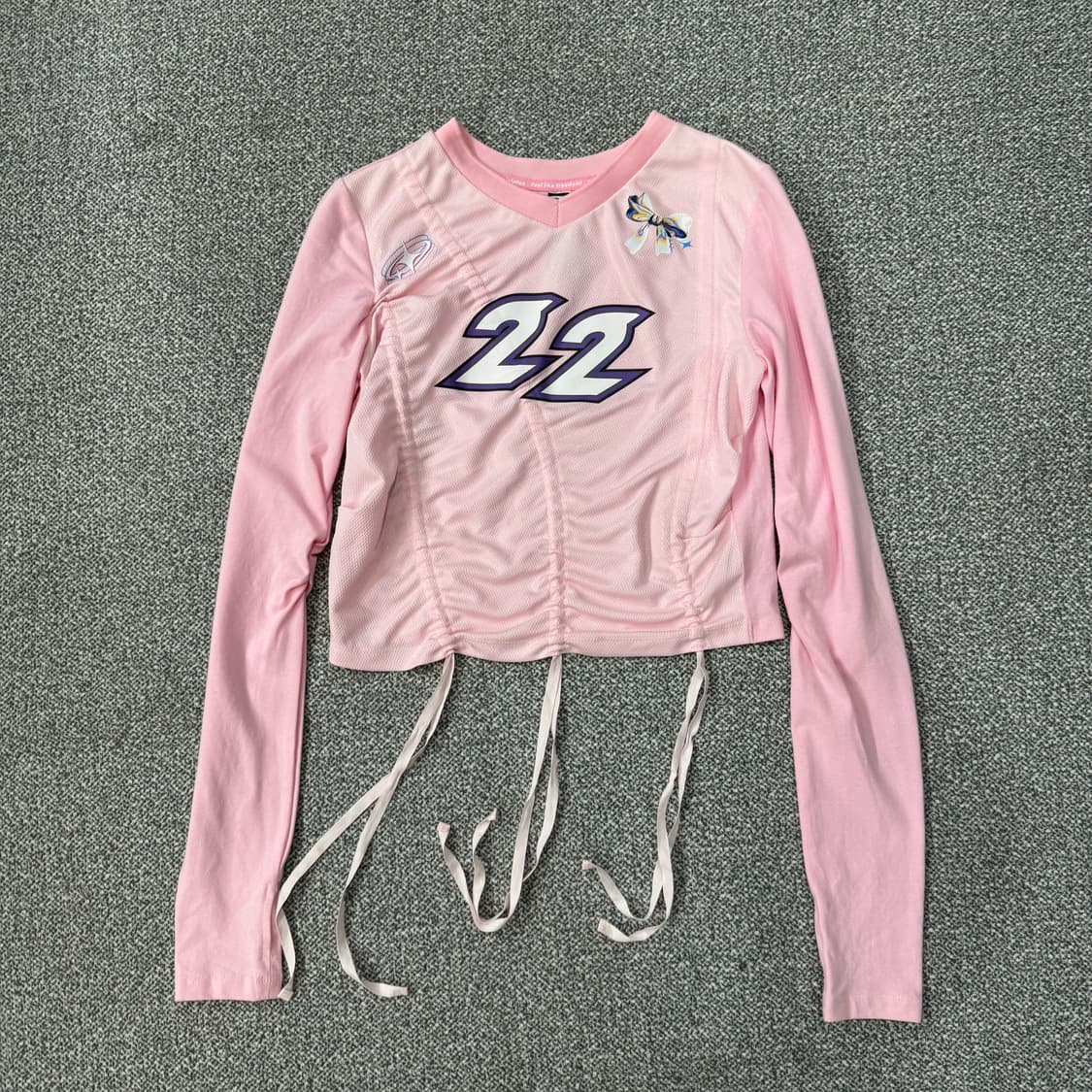 라라폭스 SHIRRING SPORTY T-SHIRT PINK 상품이미지1